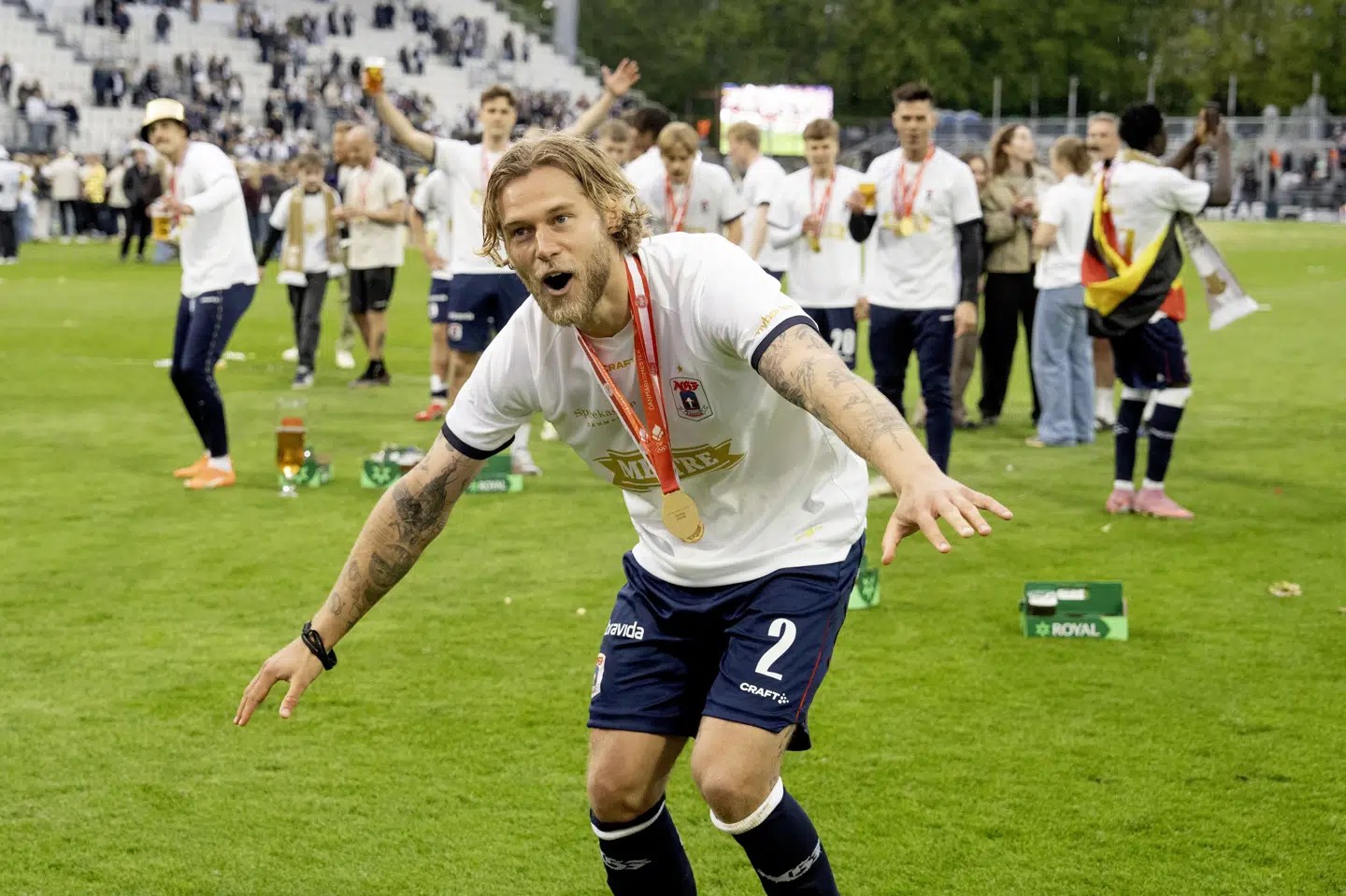AGF's Felix Beijmo var med til at vinde det danske mesterskab i denne sæson. Fremover skal han spille i FC København. (Arkivfoto).