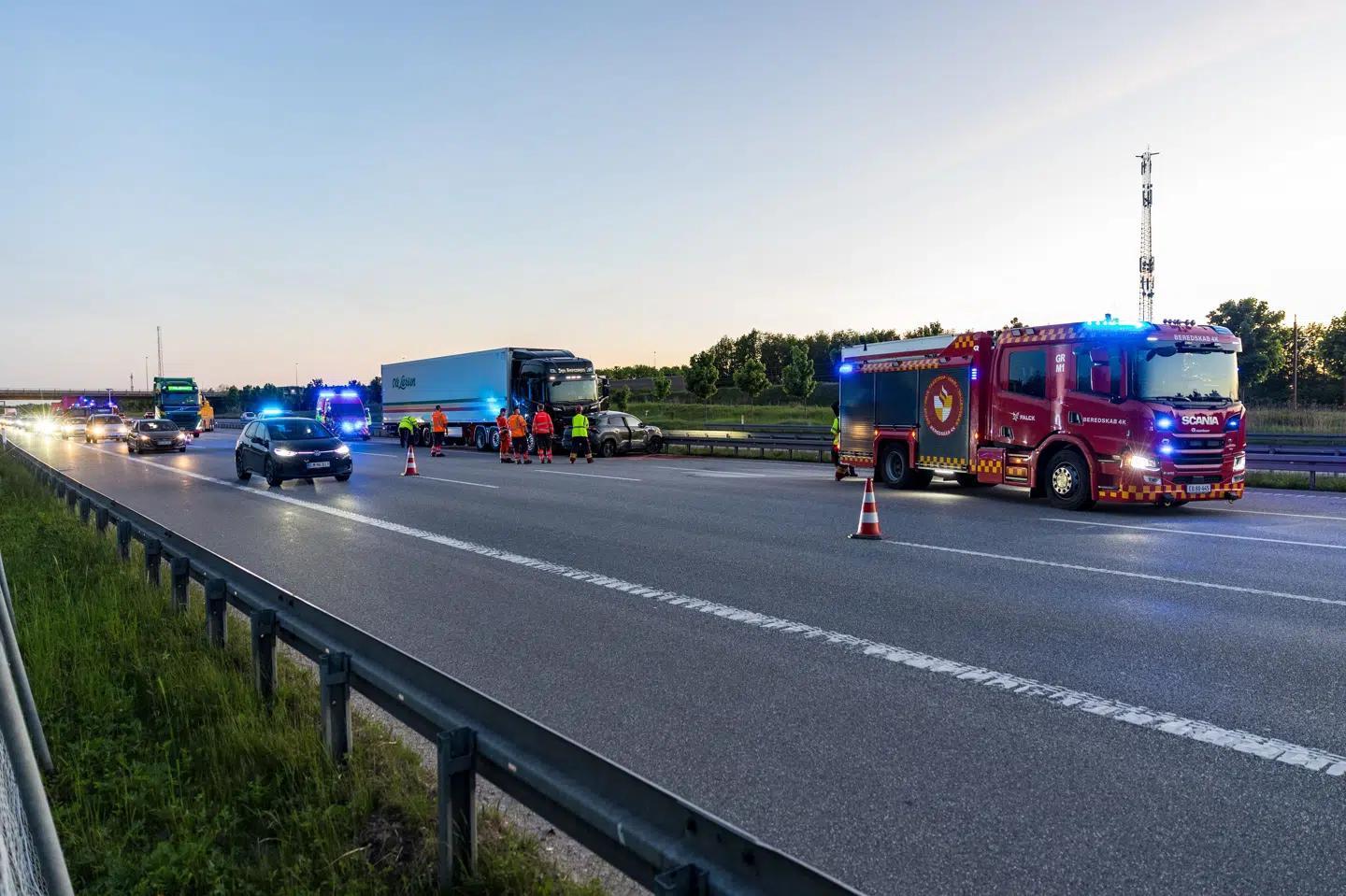 Midt- og Vestsjællands Politi oplyser til B.T., at en ulykke på Køge Bugt Motorvejen søndag aften er alvorlig.