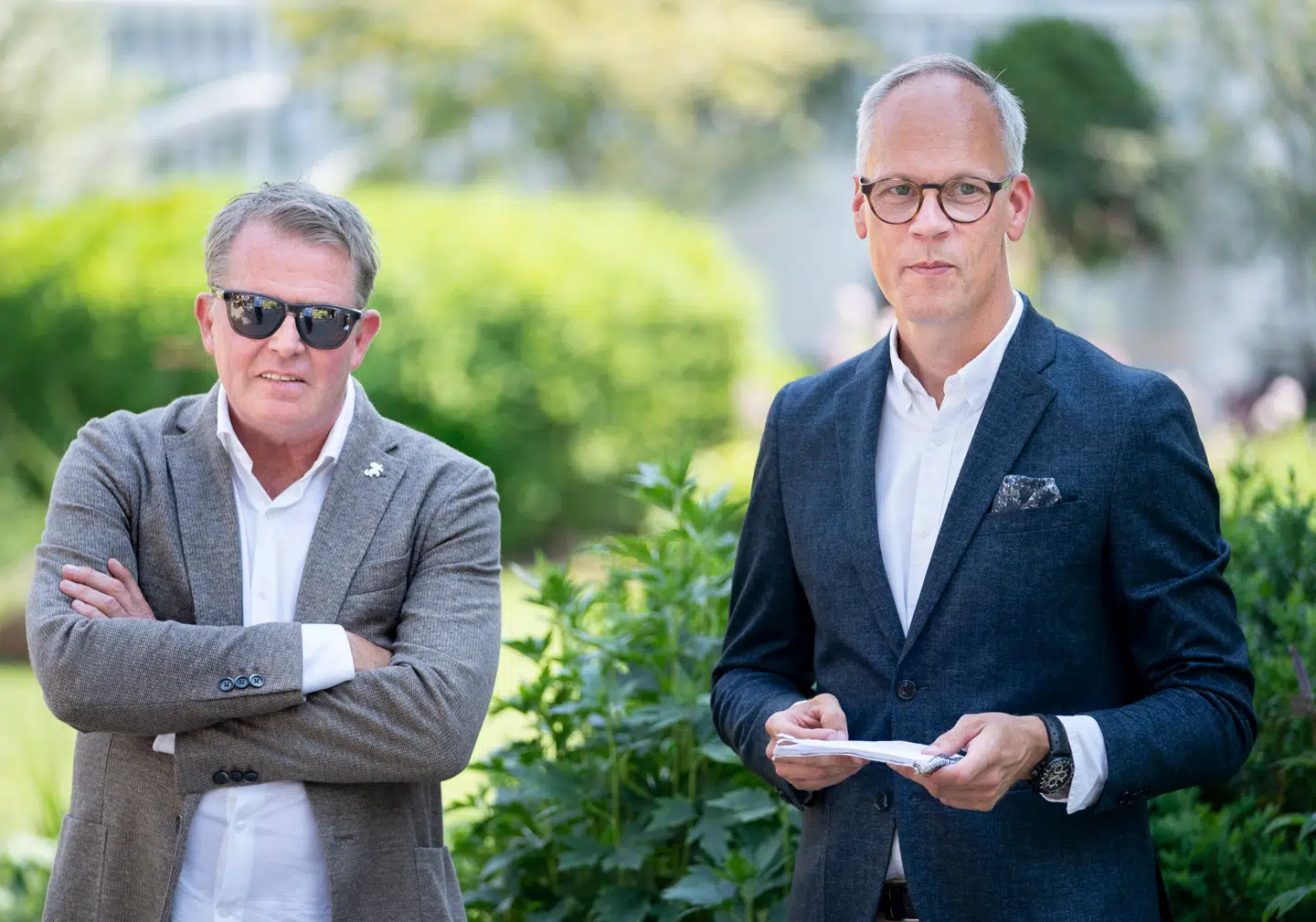 Rolf Sørensen og Dennis Ritter fotograferet i Tivoli ved pressemødet forud for Tour-starten i Danmark i 2022.