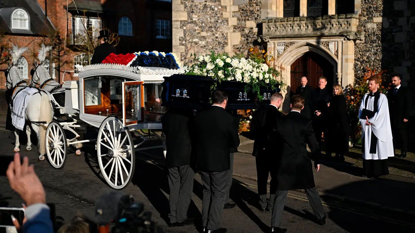 Liam Paynes begravelse blev afholdt i St Mary's kirken i Amersham i det vestlige London. Han blev begrevet 20 november 2024 en måned efter sin død.
