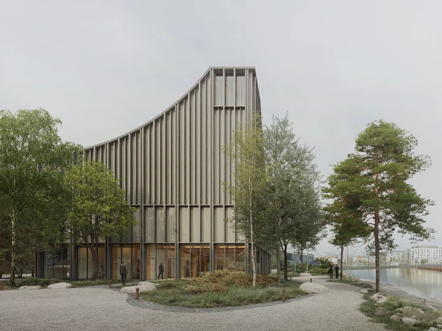Den nye kirke kommer til at ligge lige ud til vandet ved Teglholmen.