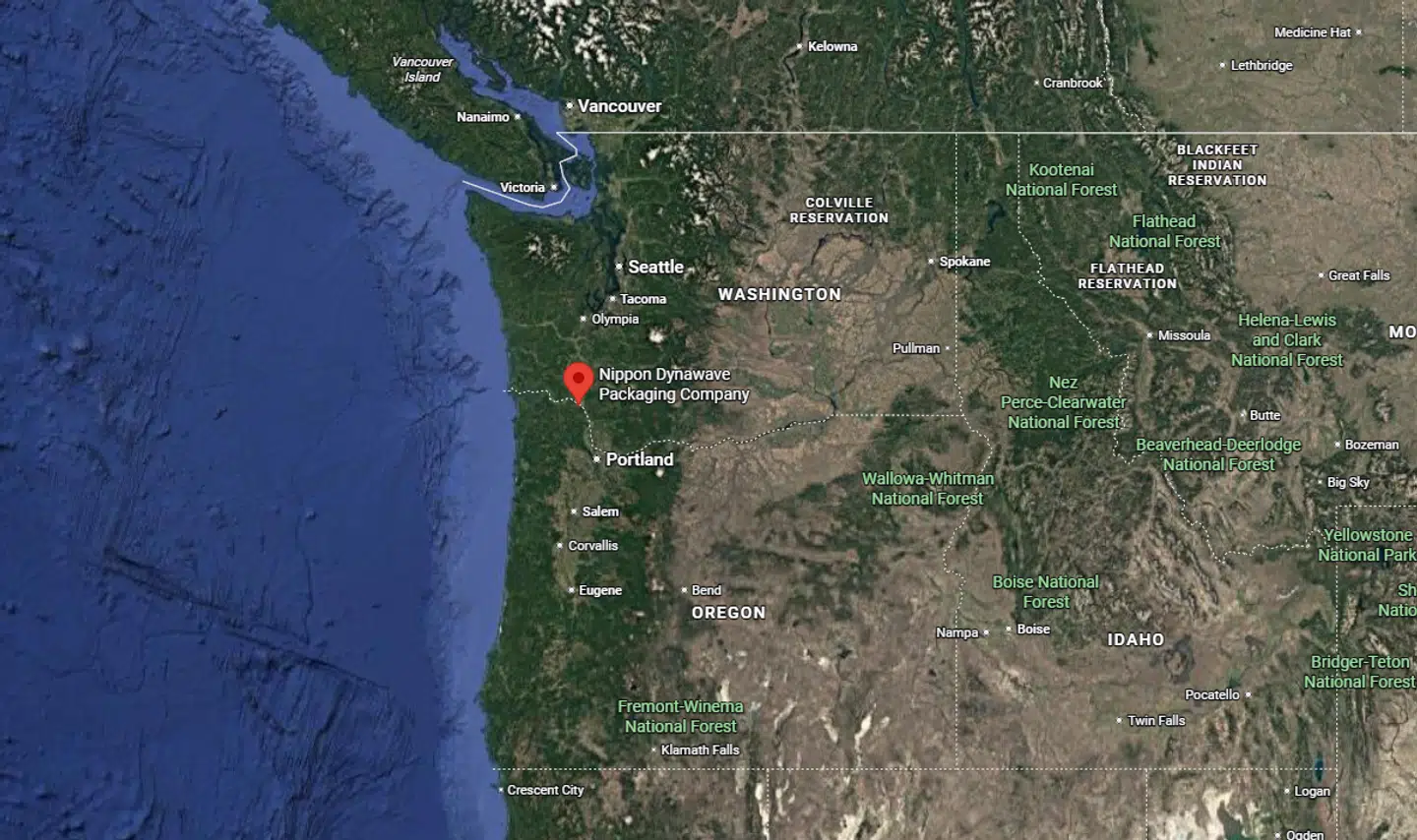 Ulykken skete i byen Longview i den amerikanske delstat Washington.