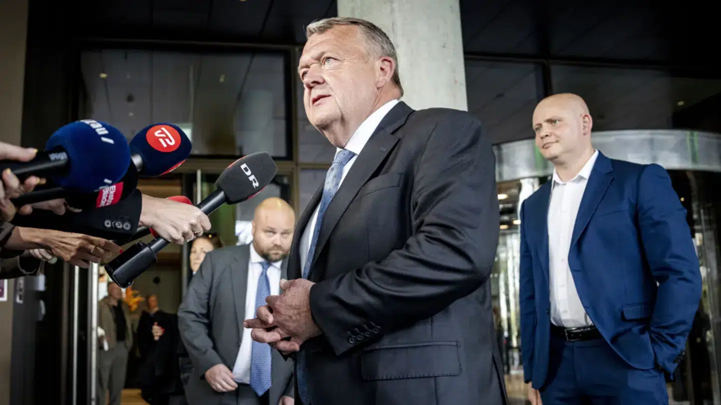 Lars Løkke Rasmussen blev tirsdag aften 26. maj set af TV 2 på vej ind i statsministeriet (Arkivfoto).