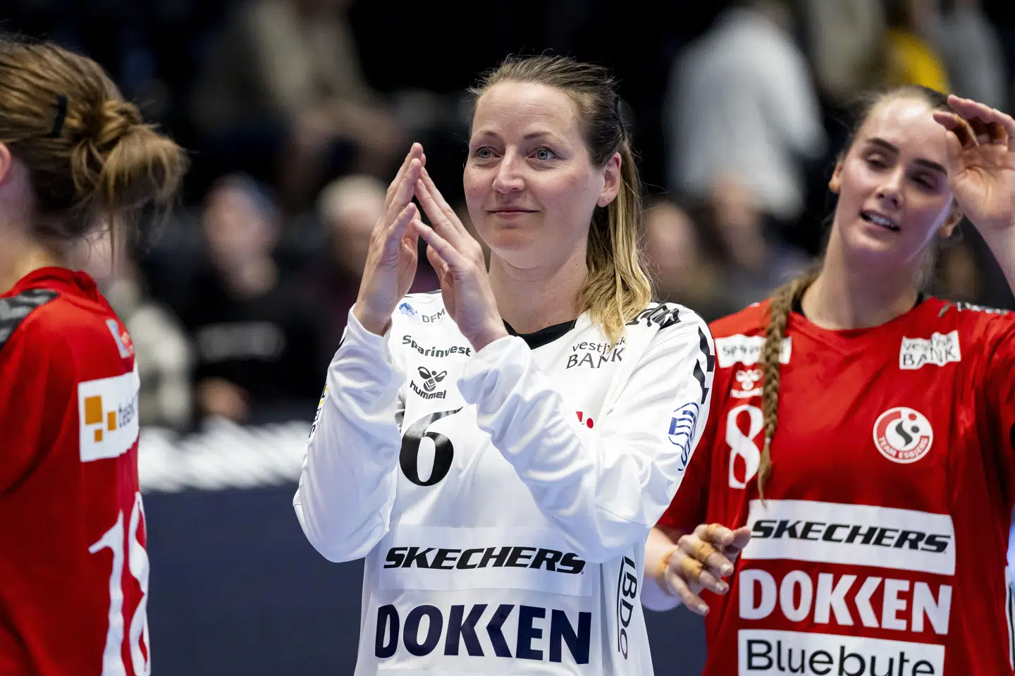Silje Solberg havde ikke spillet en håndboldkamp i over halvandet år, men spillede med en redningsprocent på godt 45 mod Ikast Håndbold i den anden DM-semifinale. (Arkivfoto).