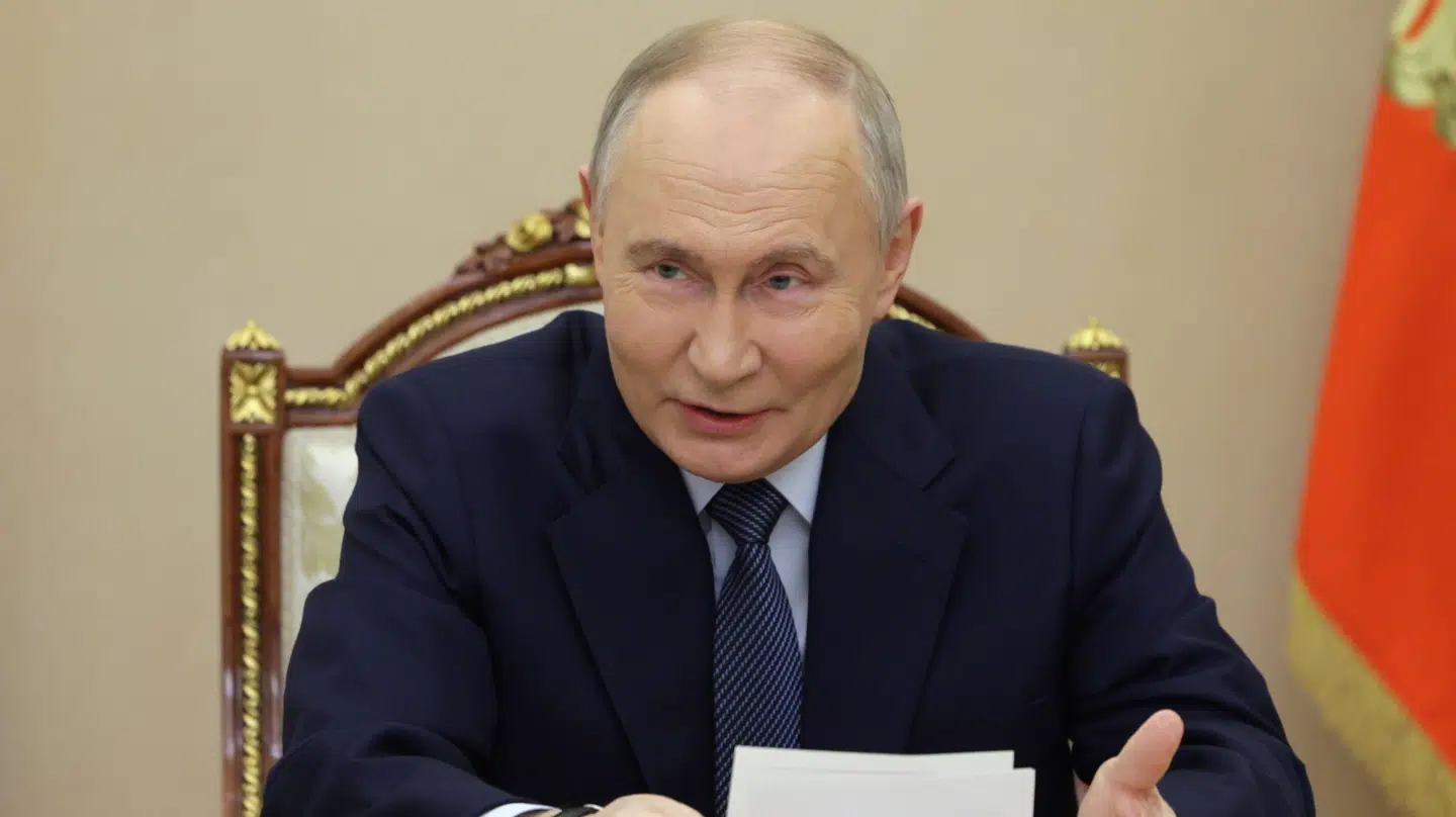 Den russiske præsident, Vladimir Putin, da han tilbage i 2024 første gang kunne berette om brugen af det frygtede Oreshnik-missil mod Ukraine.