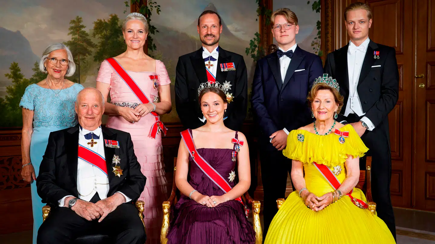 ARKIVFOTO af den norske kongefamilie. Billedet blev taget i juni 2022.