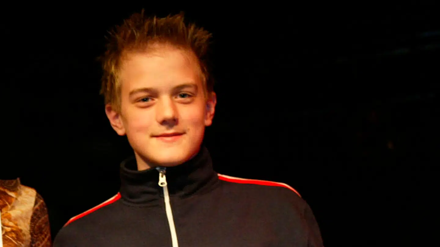 Simon Alstrup, da han som 15-årig deltog i 'MGP'.