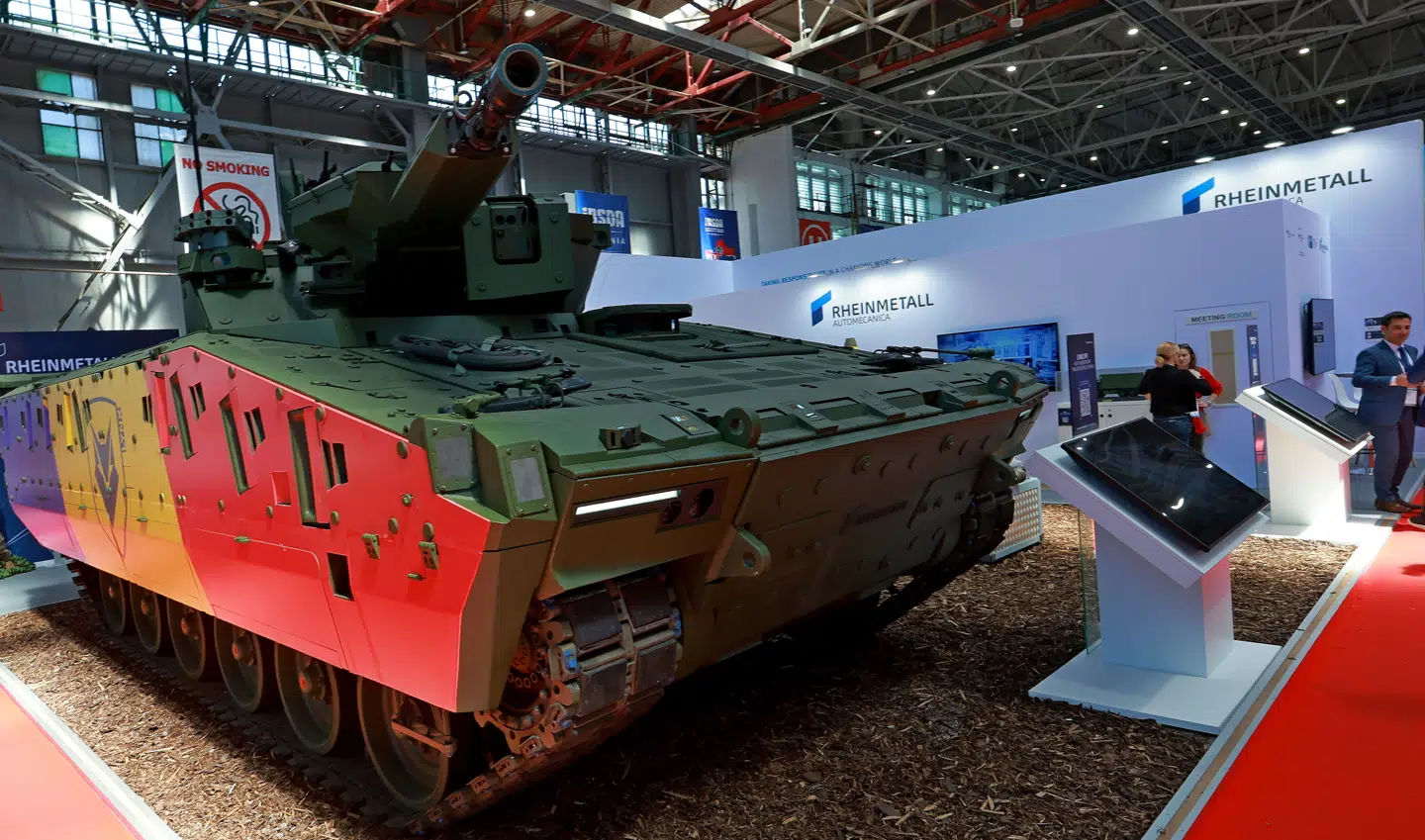 Lynx er en tank, som Rheinmetall udvikler, og som her er udstillet i Rumænien.