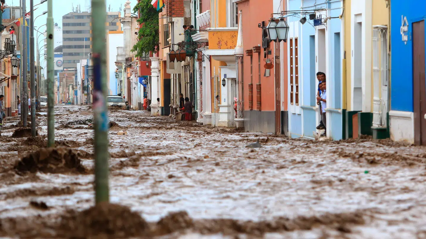 Massive oversvømmelser i byen Lima i Peru som følge af vejrfænomenet El Niño tilbage i 2017.