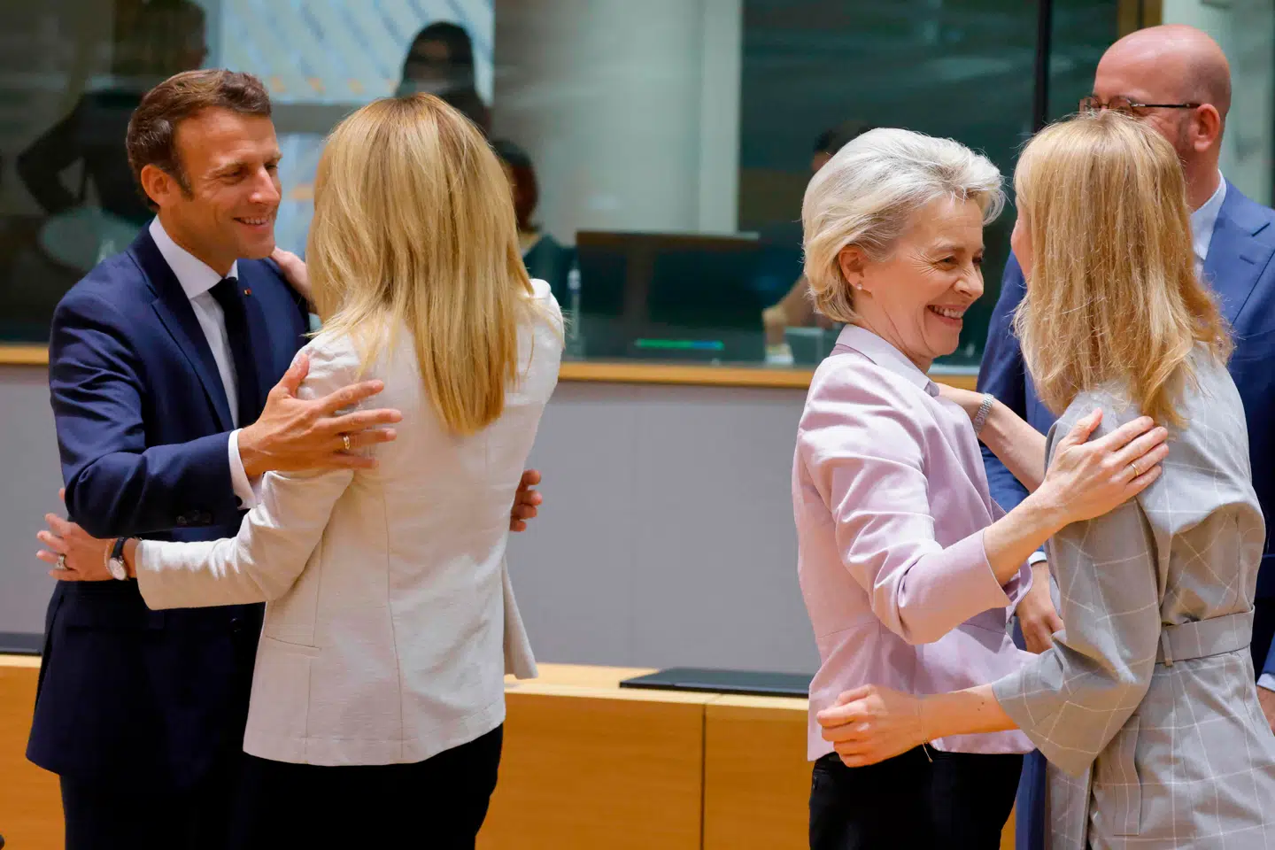 Der er nok at kritisere EU-toppen for, mener Kasper Støvring. Her ses fire af unionens frontfigurer: Frankrigs præsident, Emmanuel Macron, Europa-Parlamentets formand, Roberta Metsola, Europa-Kommissionens formand, Ursula von der Leyen, og udenrigschefen Kaja Kallas.