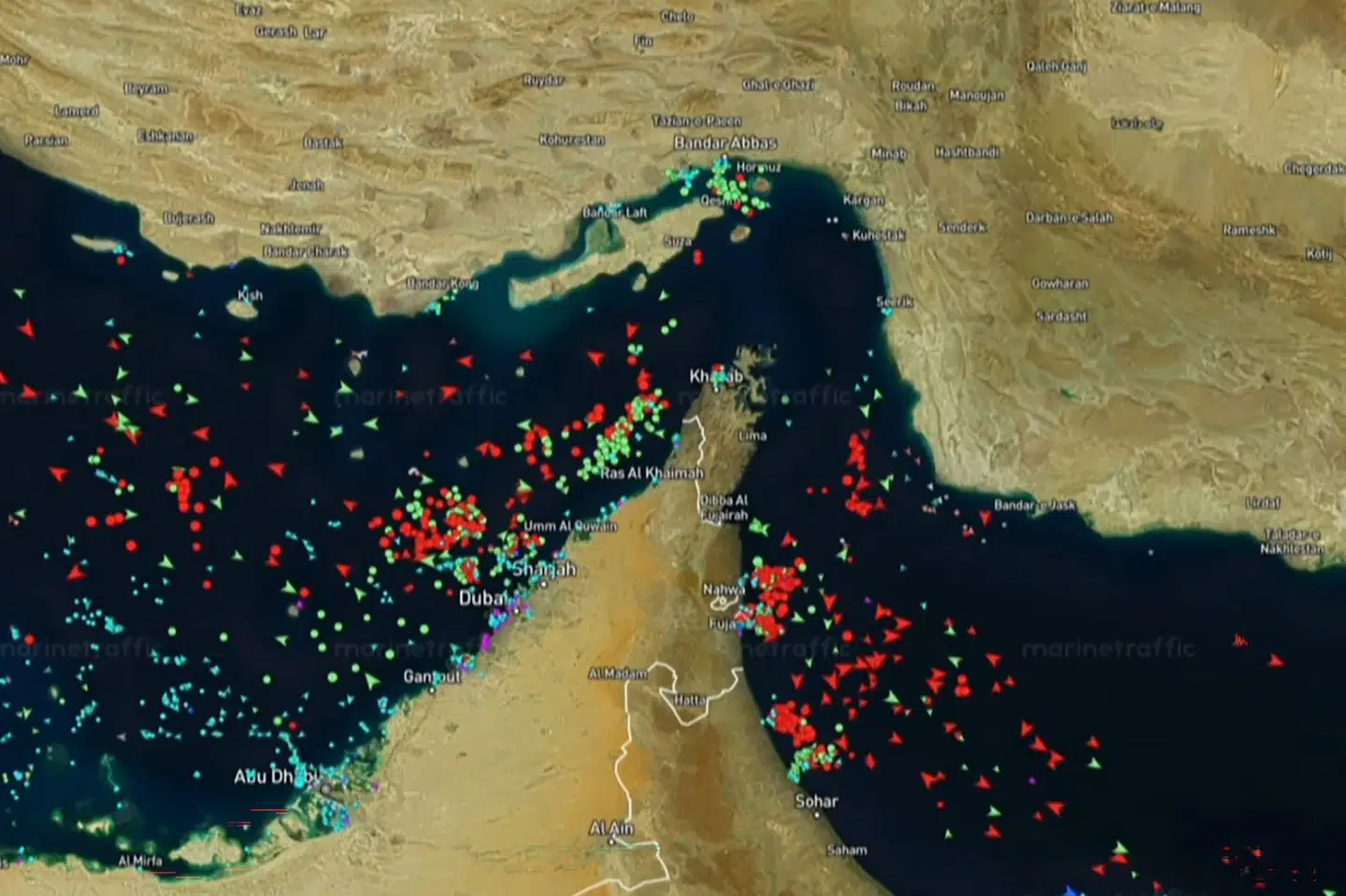 Omanbugten ligger øst for Hormuzstrædet mellem Iran og Oman. Fredag blev et containerskib stoppet af USA's militær ved hjælp af et missil. (Arkivfoto).