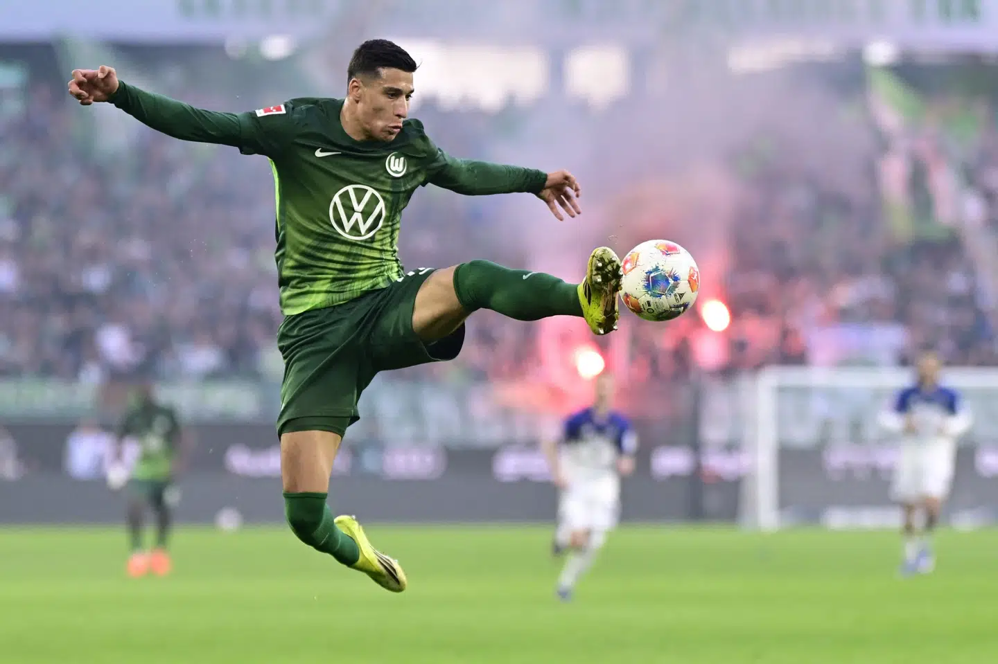 Adam Daghim har spillet den forgangne sæson med tyske Wolfsburg, der rykkede ud af Bundesligaen. (Arkivfoto).
