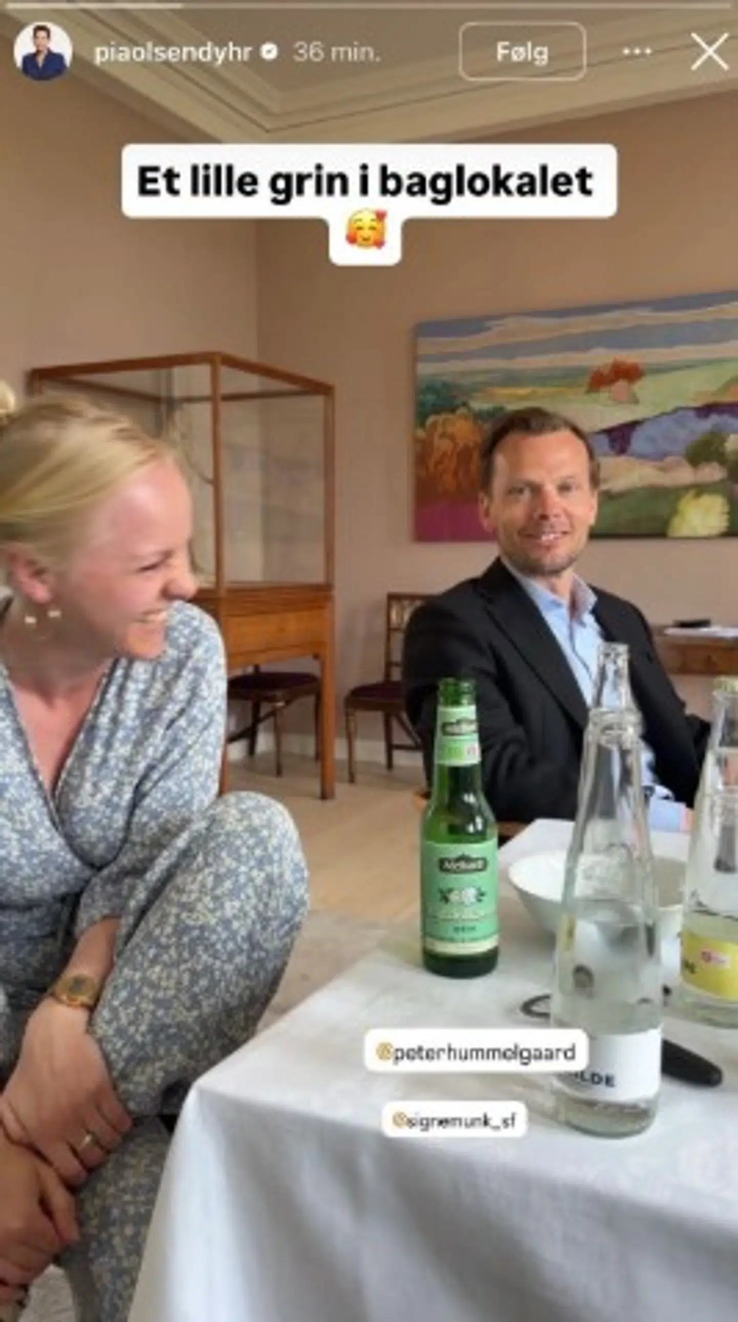 Signe Munk fra SF og Peter Hummelgaard fra S deltager under regeringsforhandlinger.