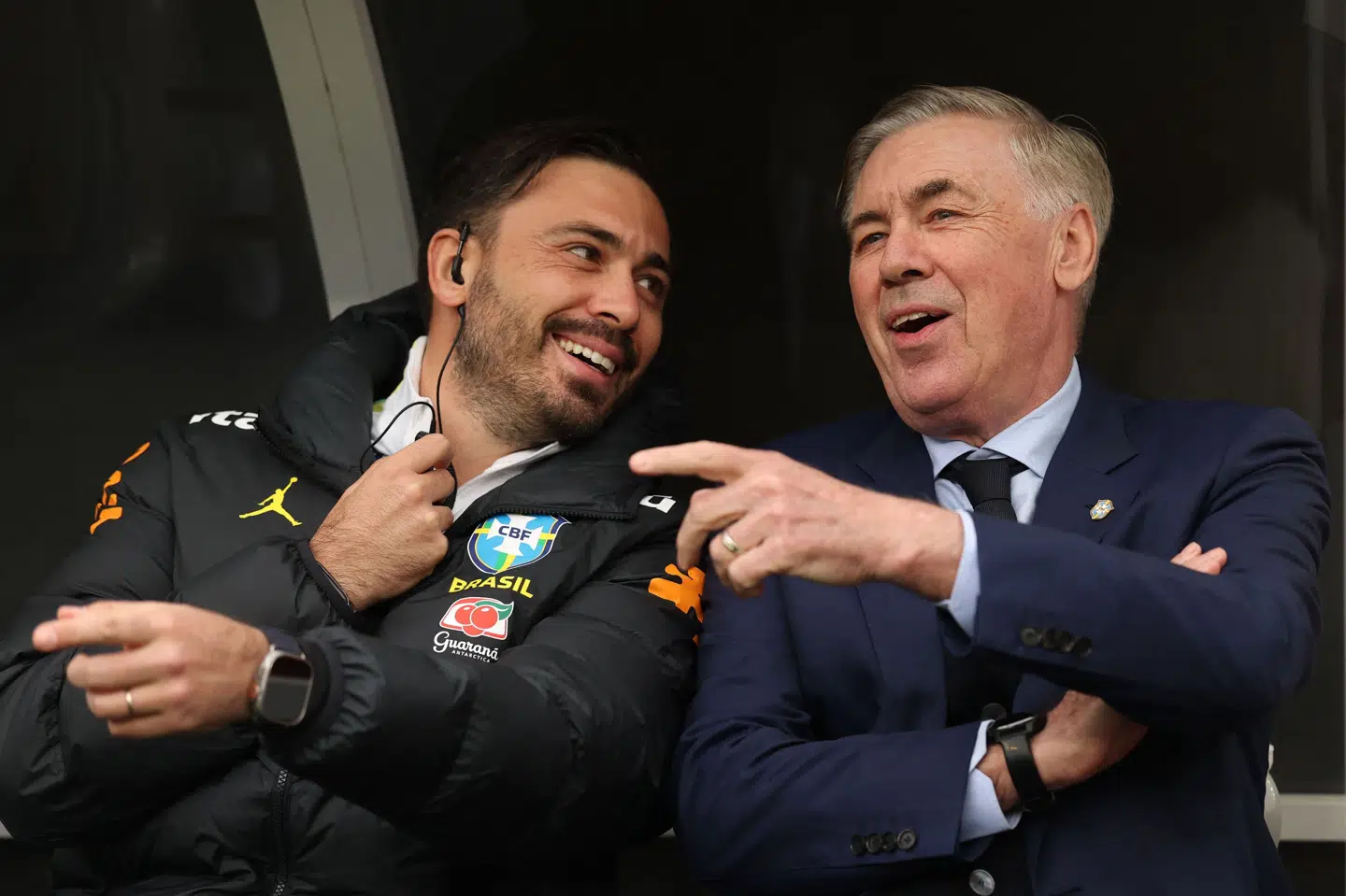 Davide Ancelotti er assistenttræner under sin far, Carlo Ancelotti, for det brasilianske landshold. I næste sæson skal han være cheftræner i franske Lille. (Arkivfoto).