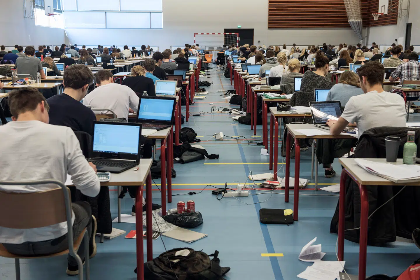 Snyd med ai foregår også til skolernes eksamener. Arkivfoto fra Virum Gymnasium. Billedet har ingen relation til det øvrigt nævnte i artiklen.