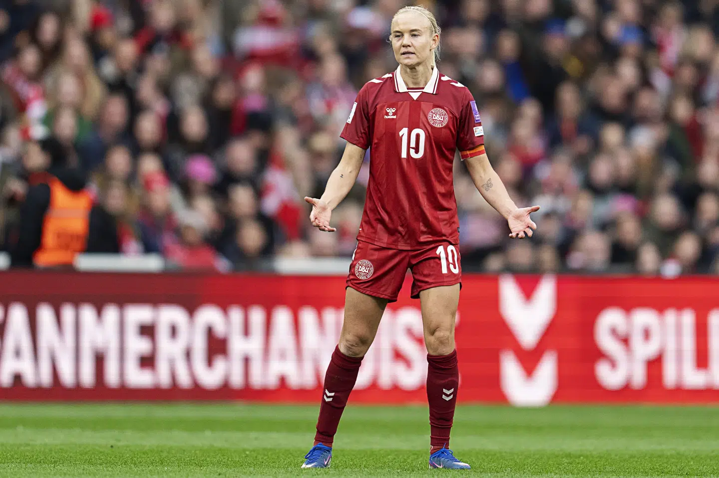 Pernille Harder er Danmarks mest scorende gennem tiderne med 83 mål i 171 kampe. (Arkivfoto).