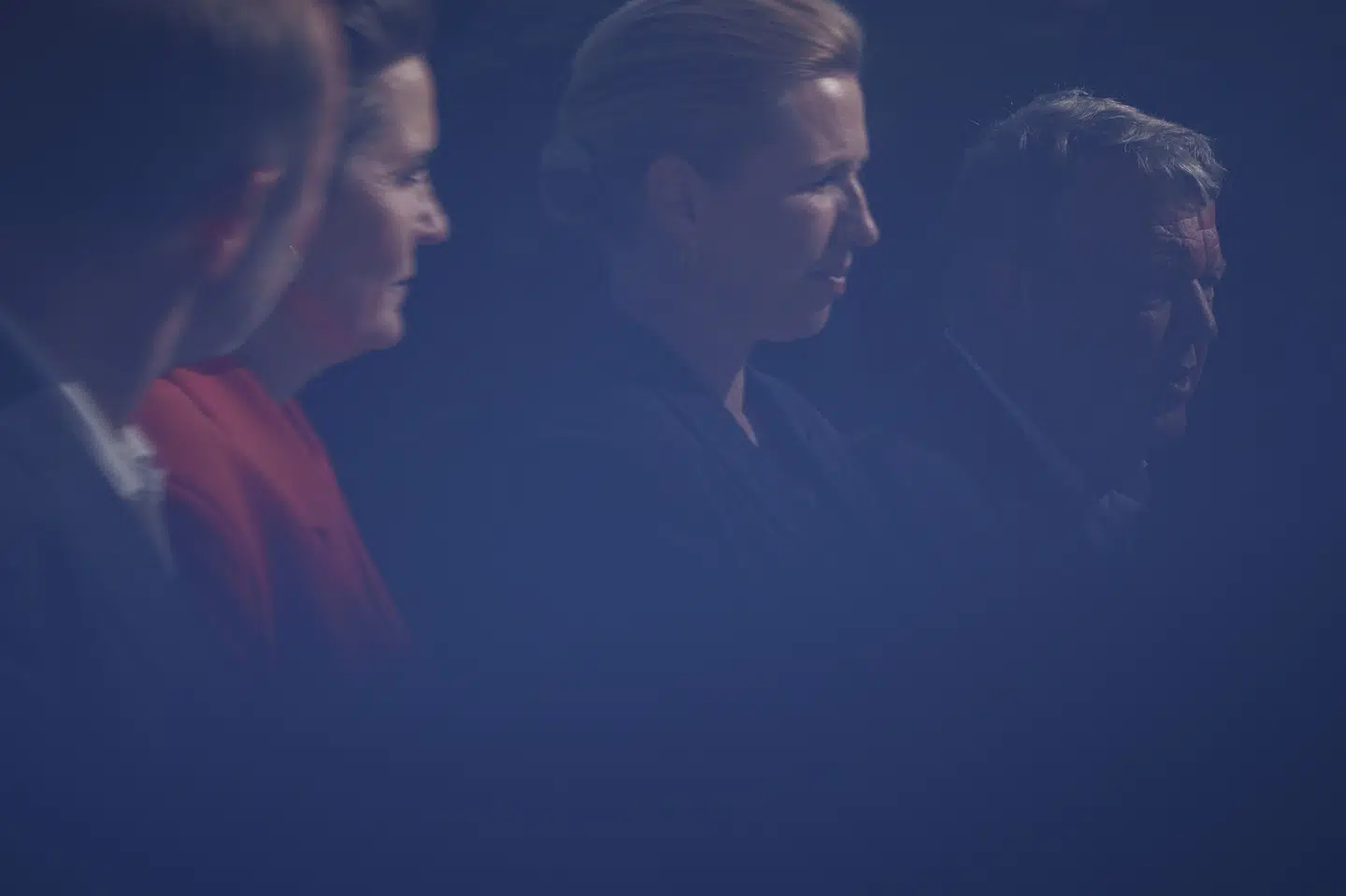 Partilederne Mette Frederiksen (S), Pia Olsen Dyhr (SF), Lars Løkke Rasmussen (M) og Martin Lidegaard (R) præsenterede tirsdag regeringsgrundlaget for en ny regering i Danmark på Marienborg.
