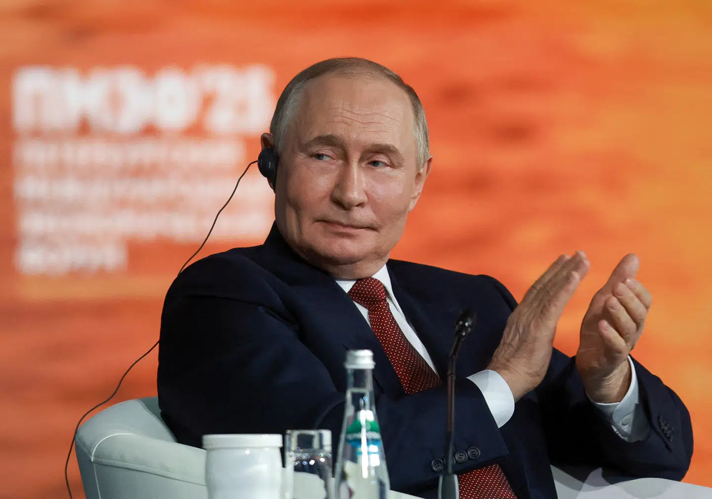 Putin under Sankt Petersborgs Internationale Økonomiske Forum sidste år.