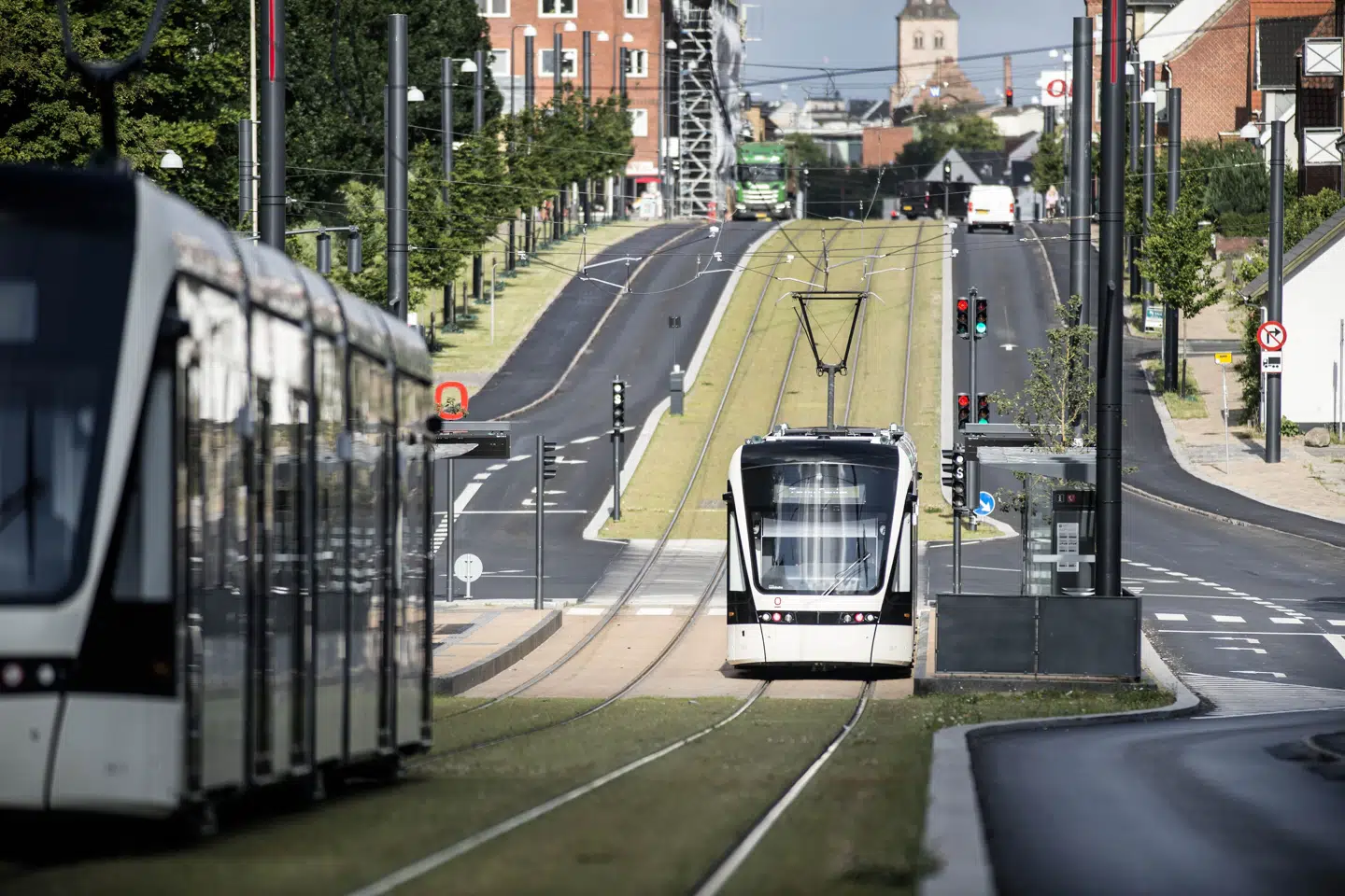 Al drift på letbanen i Odense indstilles fra lørdag. Det vil ifølge lokalmedier vare i flere dage. (Arkivfoto).