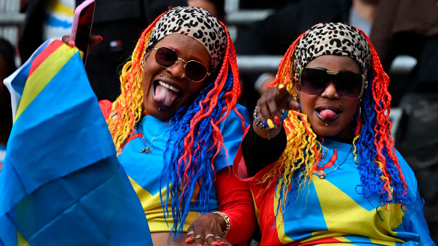 De festlige fans fra DR Congo var et af få lyspunkter.