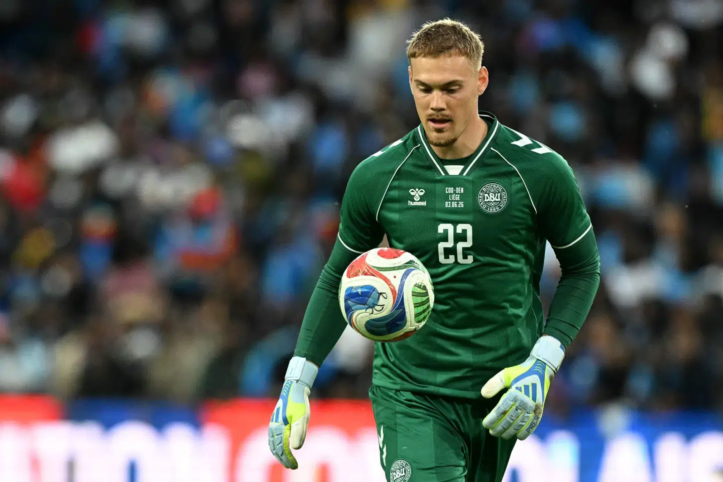 Filip Jørgensen stod en brandkamp for Danmark i onsdagens nullert mod DR Congo.