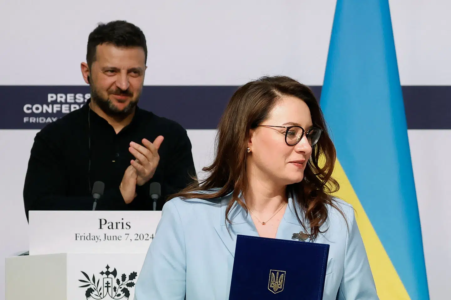 - Vi er et skridt nærmere et EU-medlemskab og bevæger os støt frem mod vores mål, skriver Ukraines premierminister, Julija Svyrydenko, onsdag i et opslag på X. (Arkivfoto).