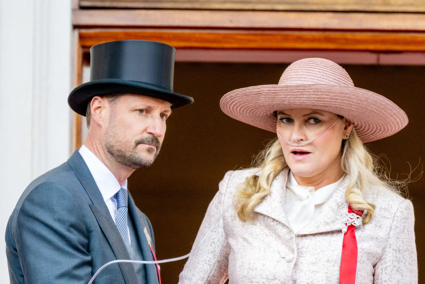 Kronprins Haakon og kronprinsesse Mette-Marit under fejringen af Norges nationaldag i Oslo.