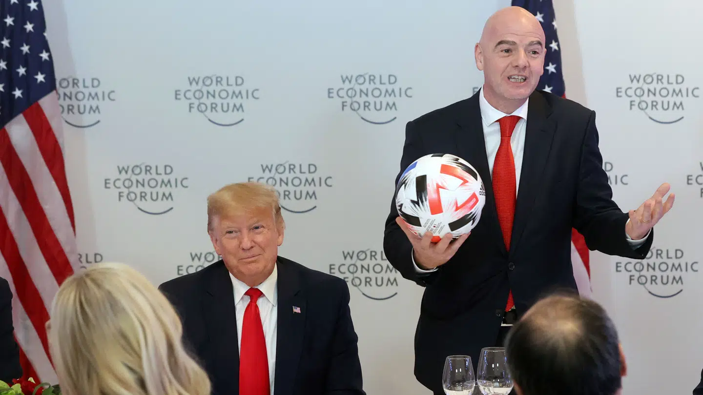 Donald Trump blev skamrost ved World Economic Forum i 2020.