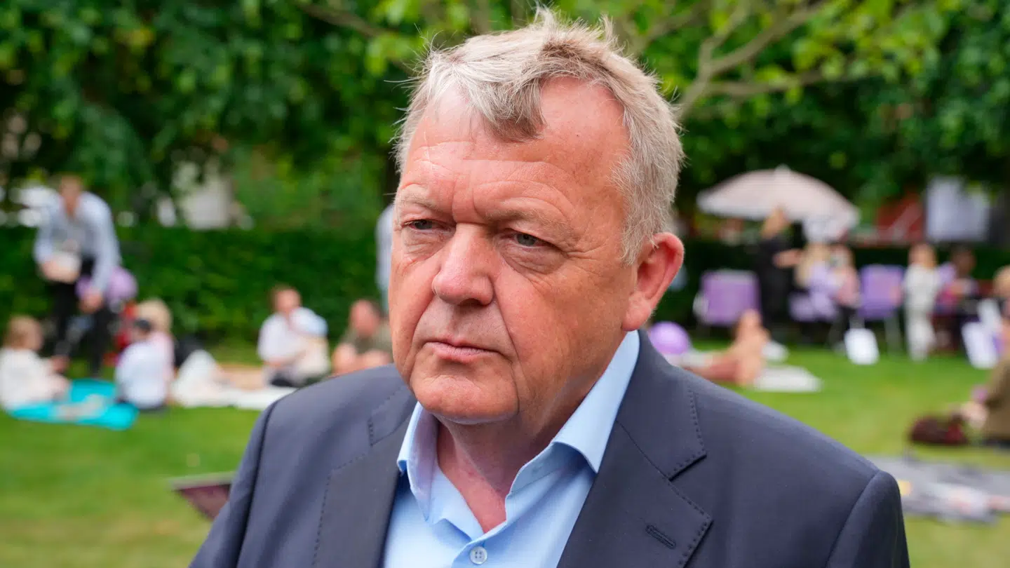 Lars Løkke Rasmussen holder Grundlovstale i Det Kongelige Biblioteks have fredag 5. juni 2026.