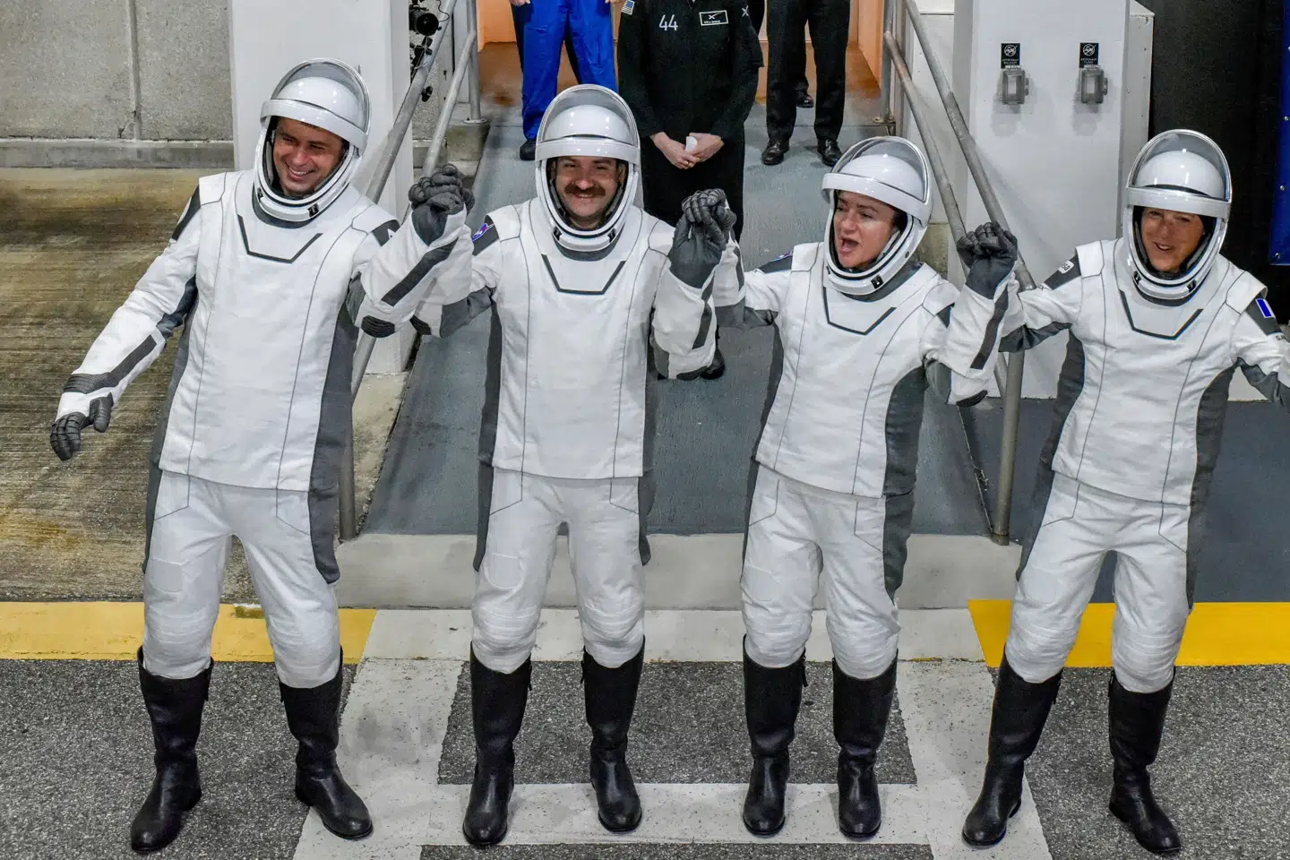Tre astronauter og en kosmonaut tog i februar afsted mod Den Internationale Rumstation. Nu truer en lækage med at igangsætte en evakuering. (Arkivfoto).