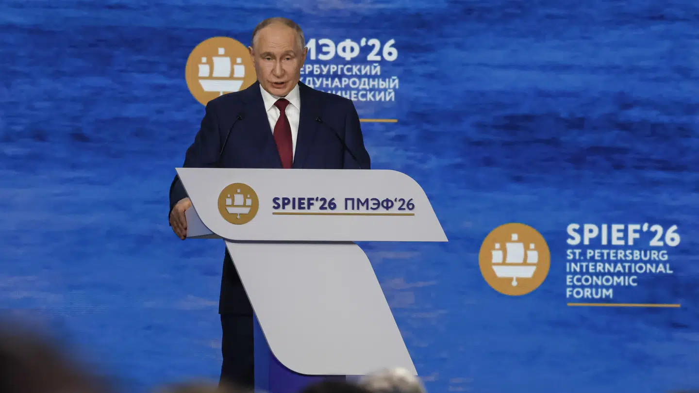 Vladimir Putin til dette års International Economic Forum i Sankt Petersborg.