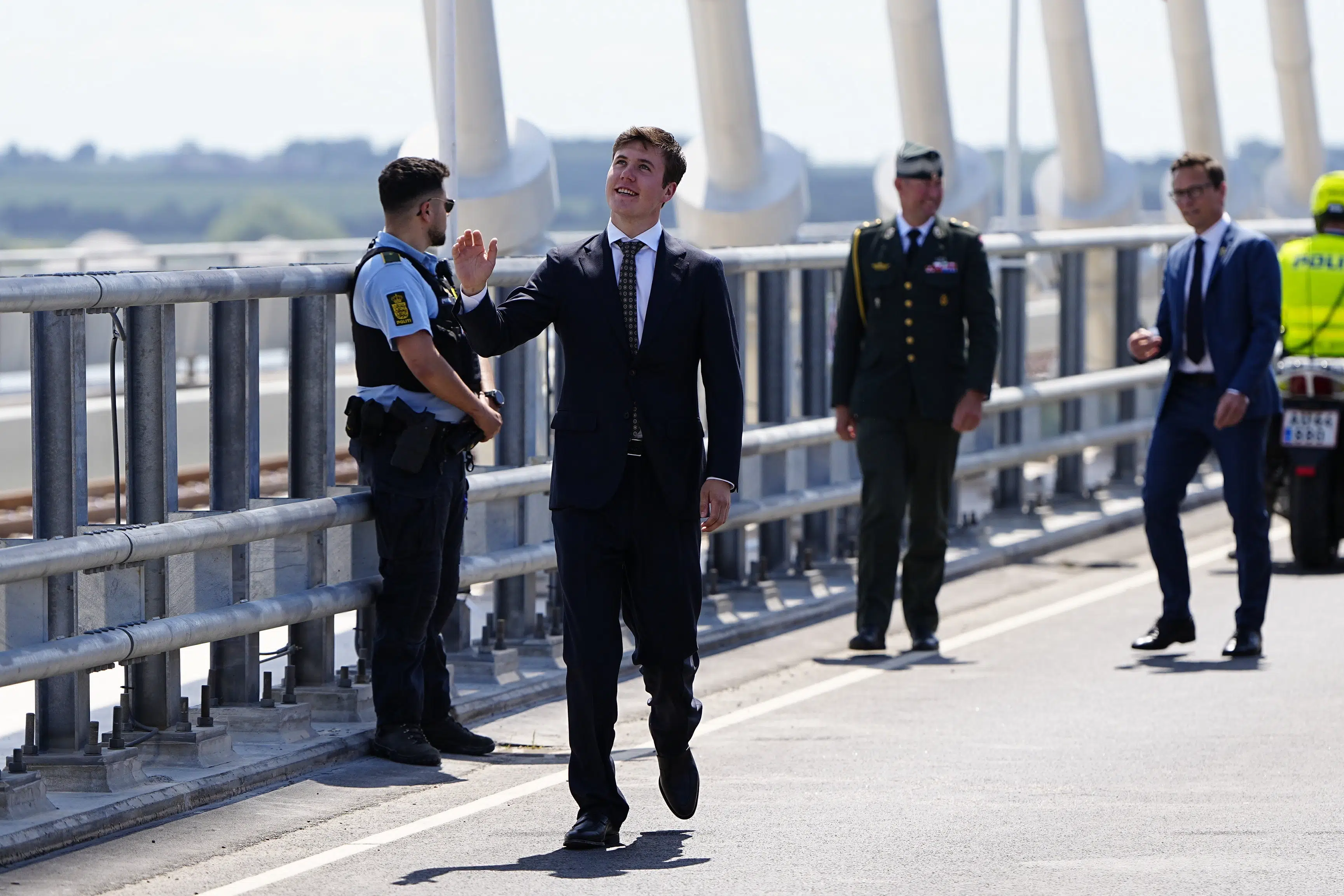 Crown Prince Christian Opens New Storstrømsbro Solo, First Official Duty