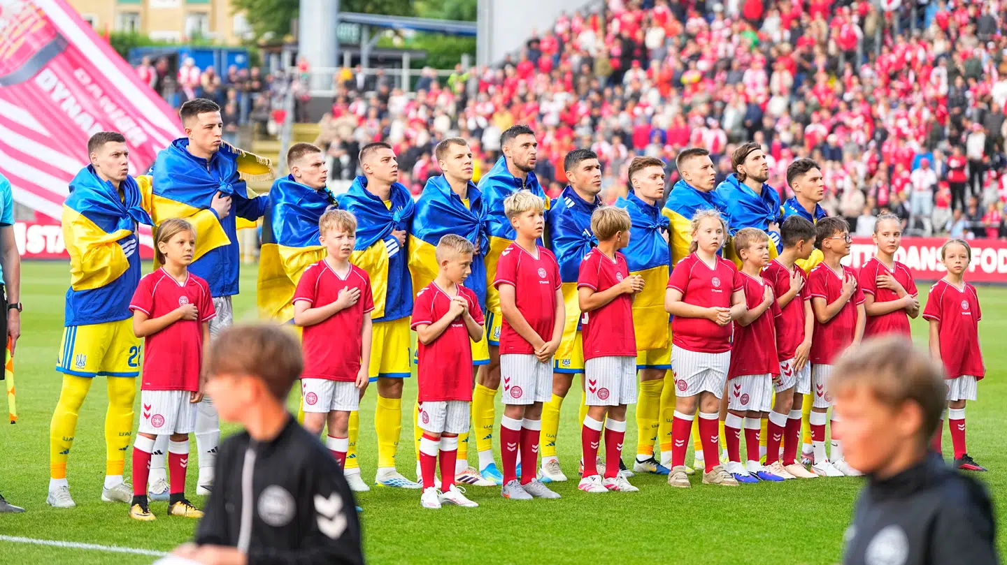 Fodboldlandskampen mellem Danmark og Ukraine på Odense Stadion søndag den 7. juni 2026.