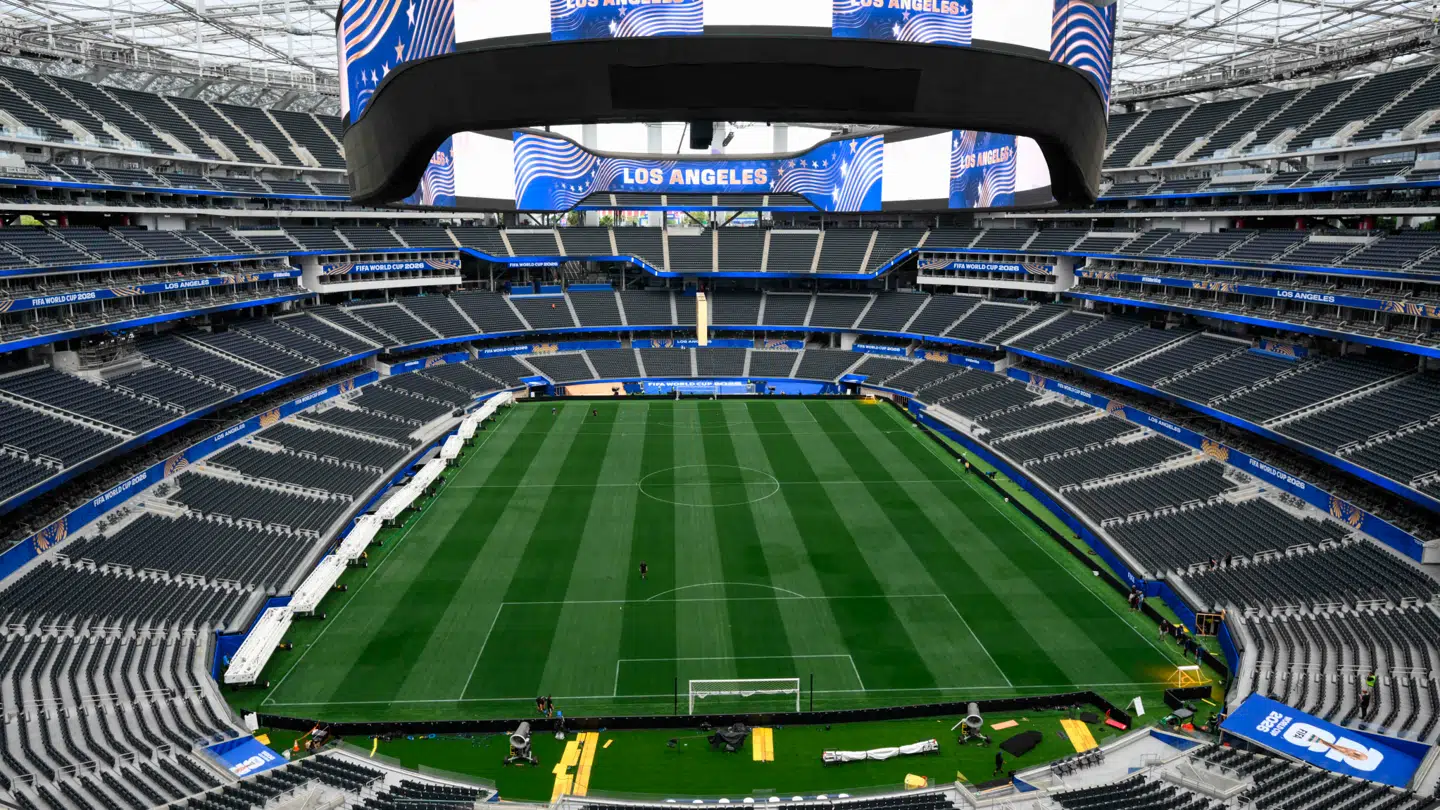 SoFi Stadium i Los Angeles skal huse i alt otte VM-kampe, herunder en kvartfinale og to af USAs gruppespilskampe.