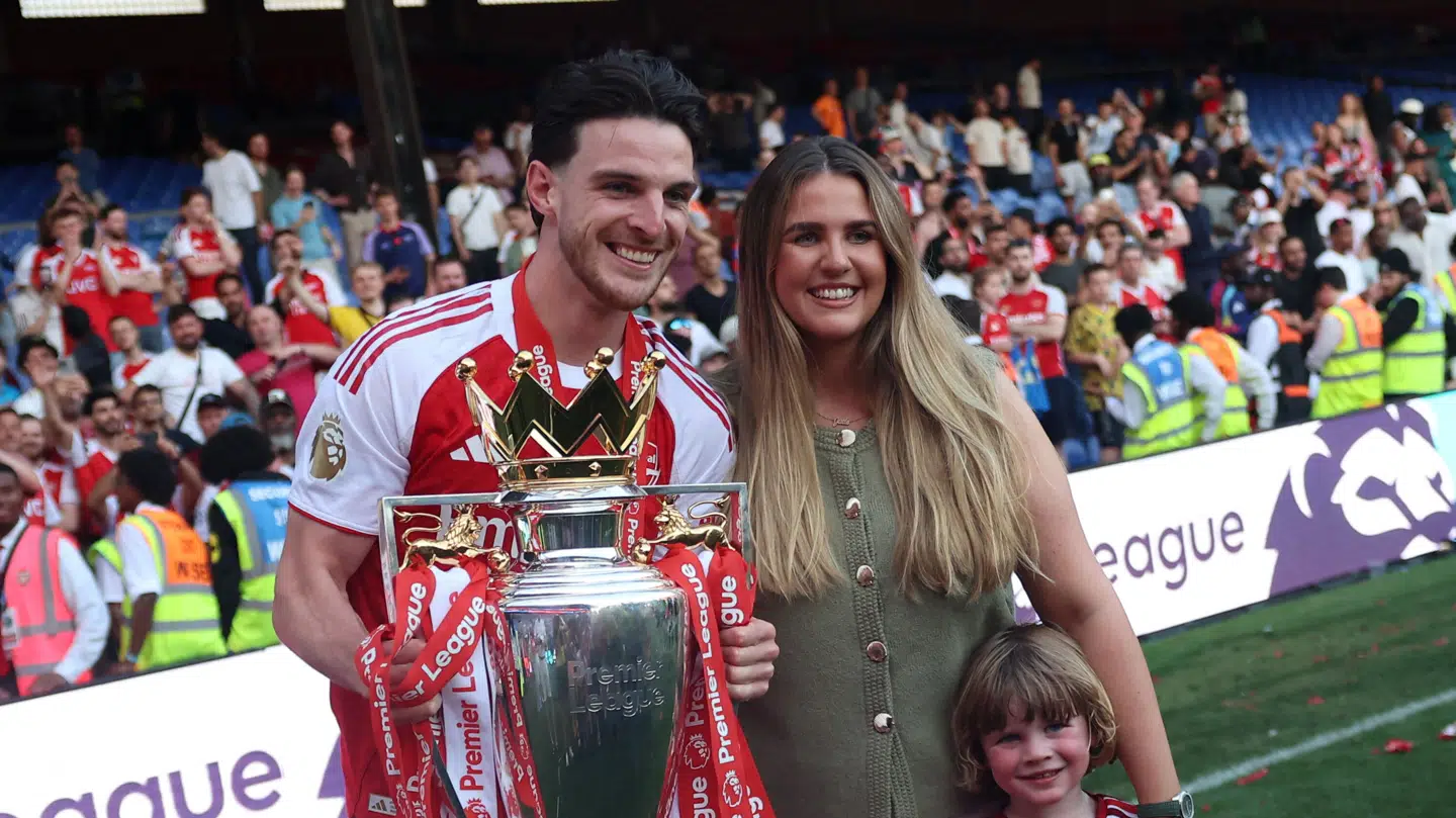 Declan Rice og Lauren Fryer har dannet par i over 10 år.