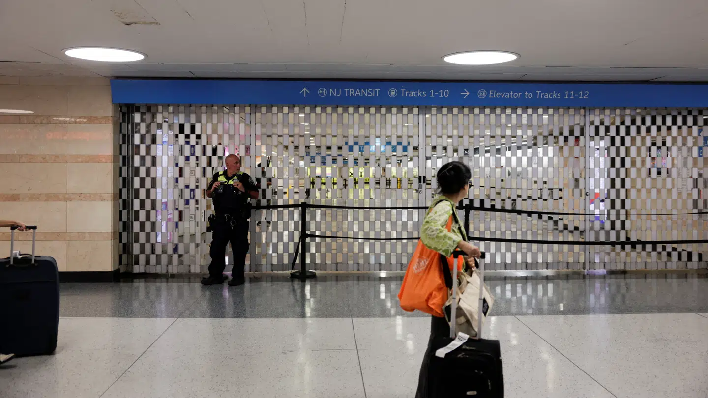 Billede fra Penn Station få timer efter hændelsen.