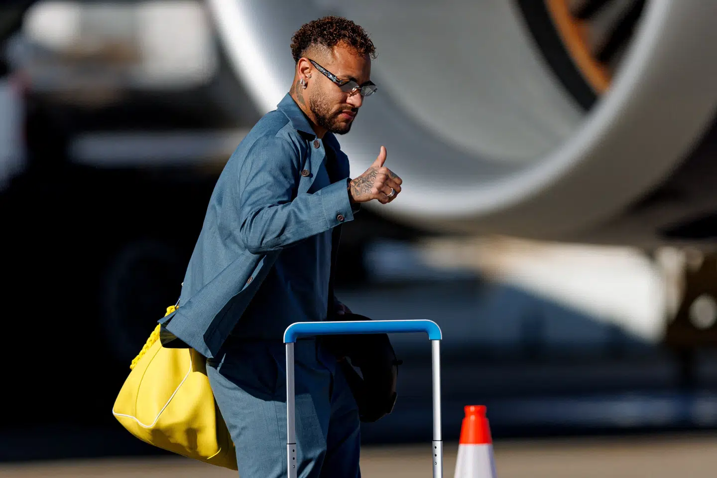 Neymar ses 2. juni ankomme til Newark Liberty International Airport i USA. Han er Brasiliens mest scorende spiller nogensinde. (Arkivfoto).