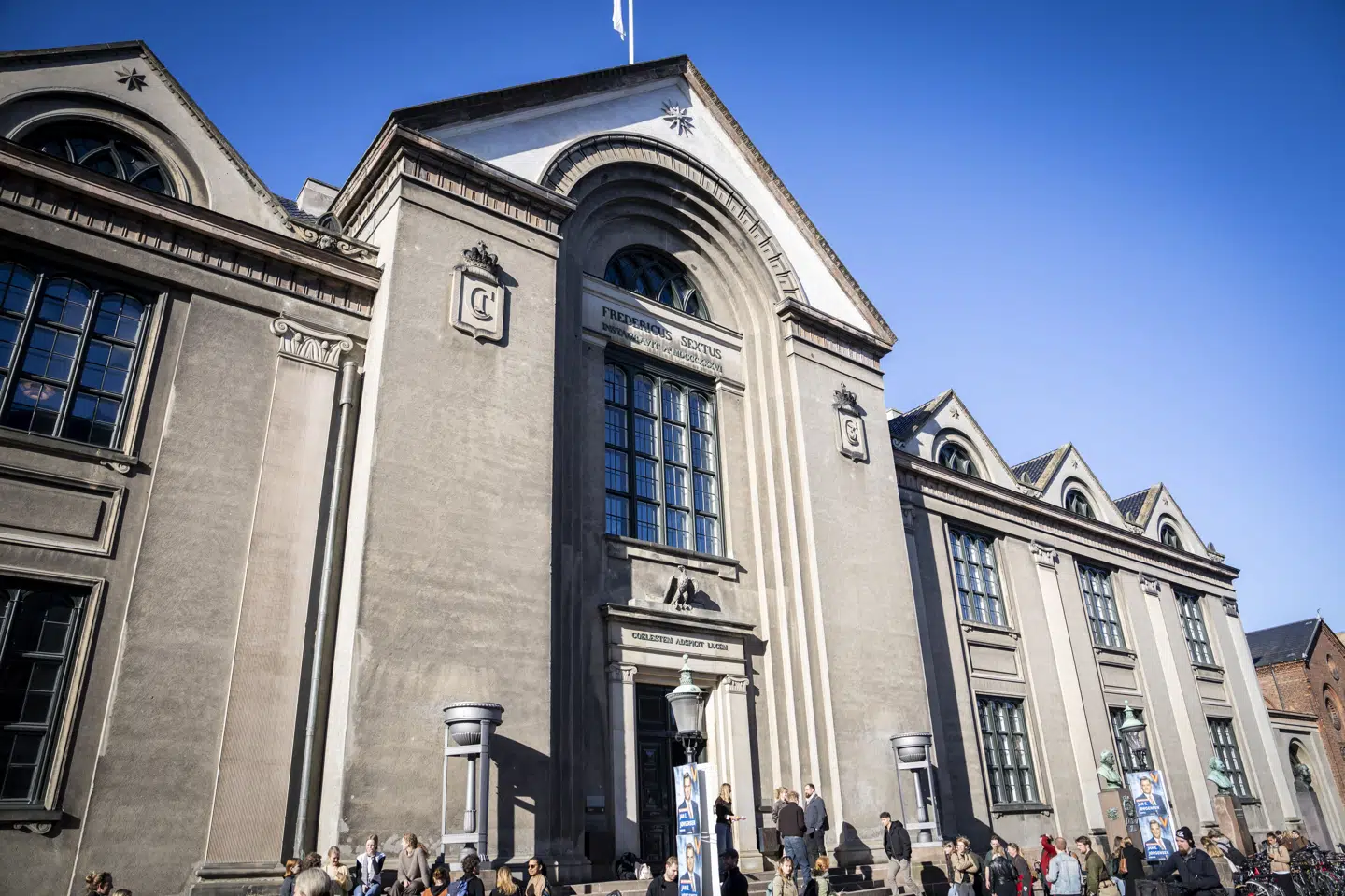 Ordene "død, død over IDF" (Israels militær, red.) blev vist på storskærmen af en underviser på jurastudiet på Københavns Universitet. (Arkivfoto).
