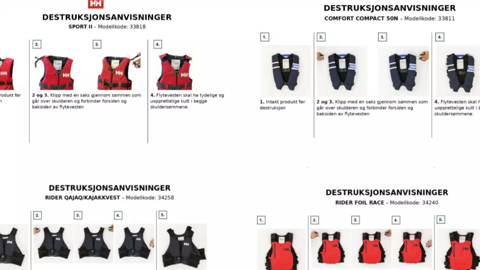 Helly Hansen tilbagekalder redningsveste: Klip den