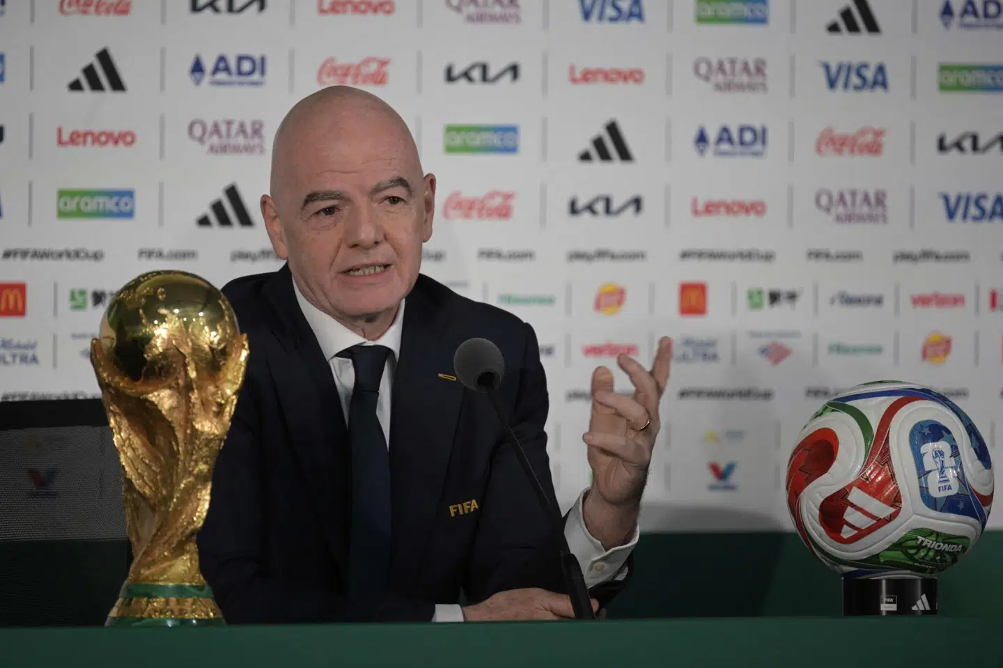 Gianni Infantino talte onsdag aften dansk tid med pressen i Mexico City.