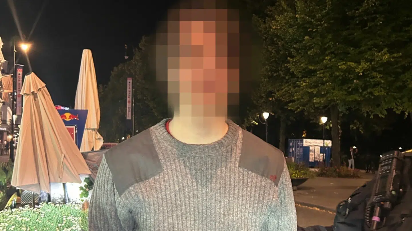 Djordje Wilms har erkendt sig skyldig i drabet på Tamima Nibras Juhar. Billedet er taget tre timer efter drabet, da han blev taget af politiet under sin flugt.