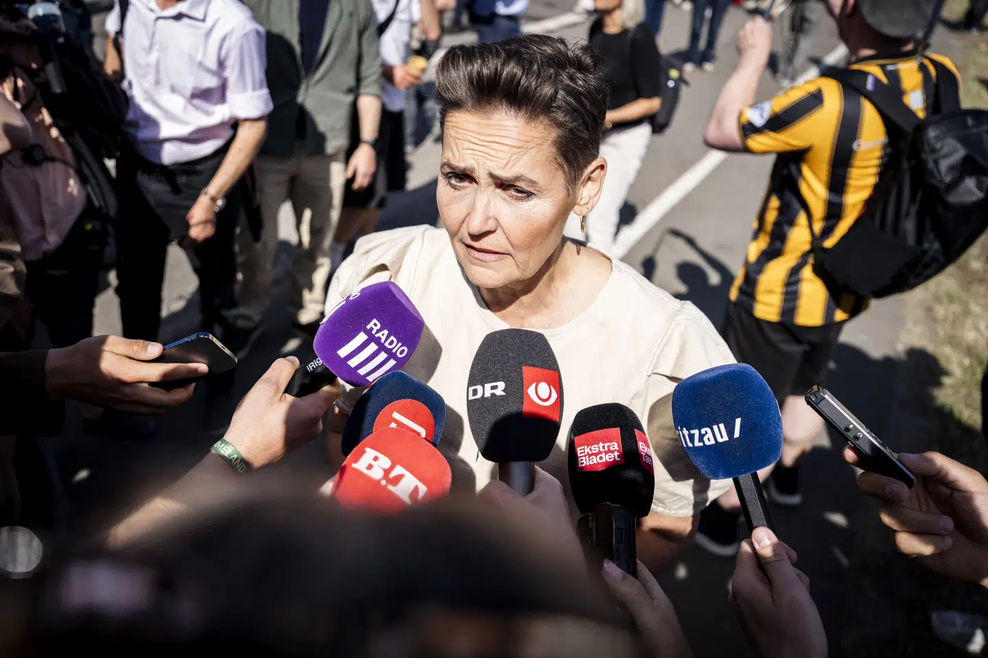 Pia Olsen Dyhr (SF) har i den grad været i fokus fredag ved Folkemødet på Bornholm.