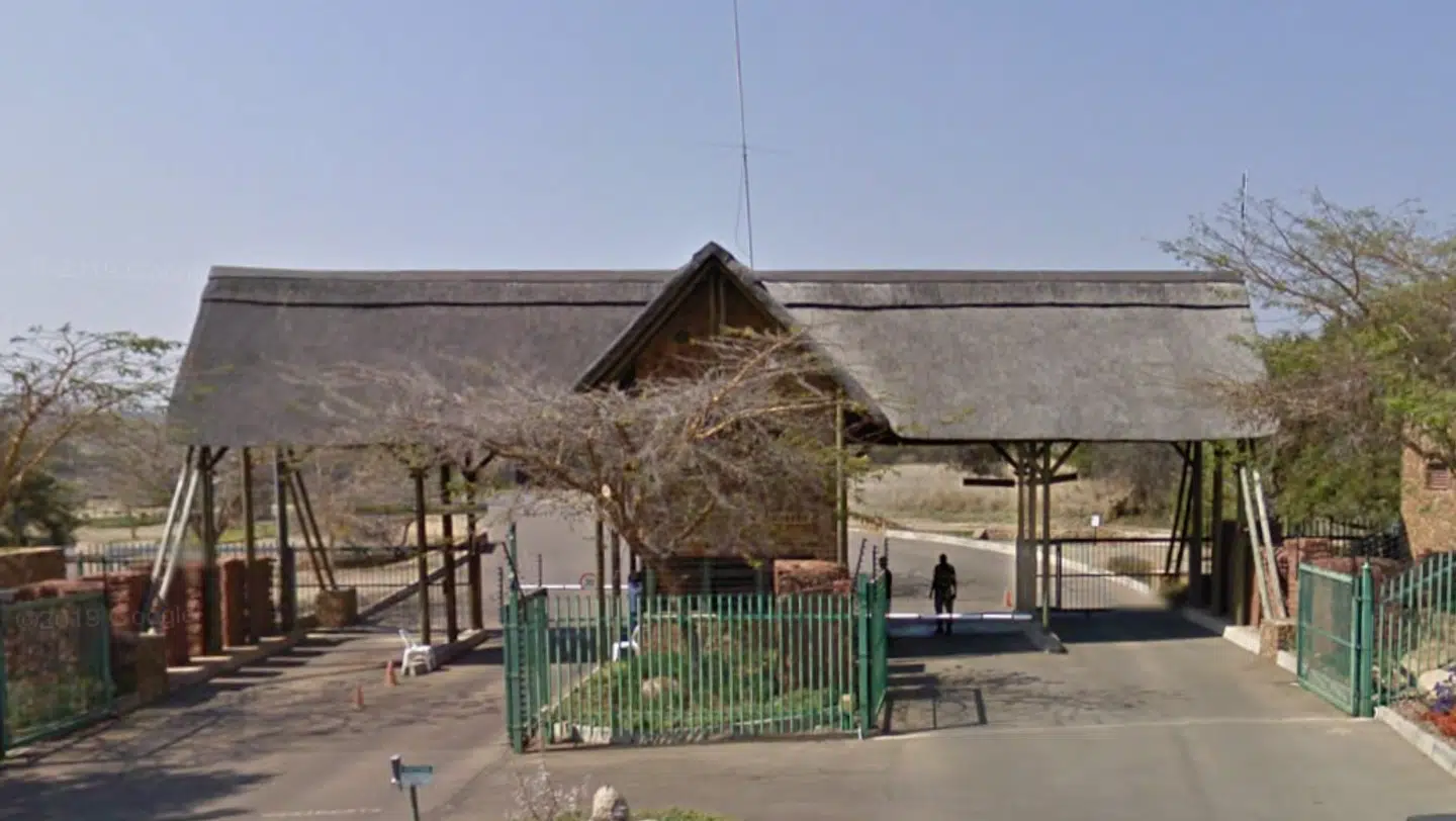 Hovedindgangen til Leeuwfontein Estate.