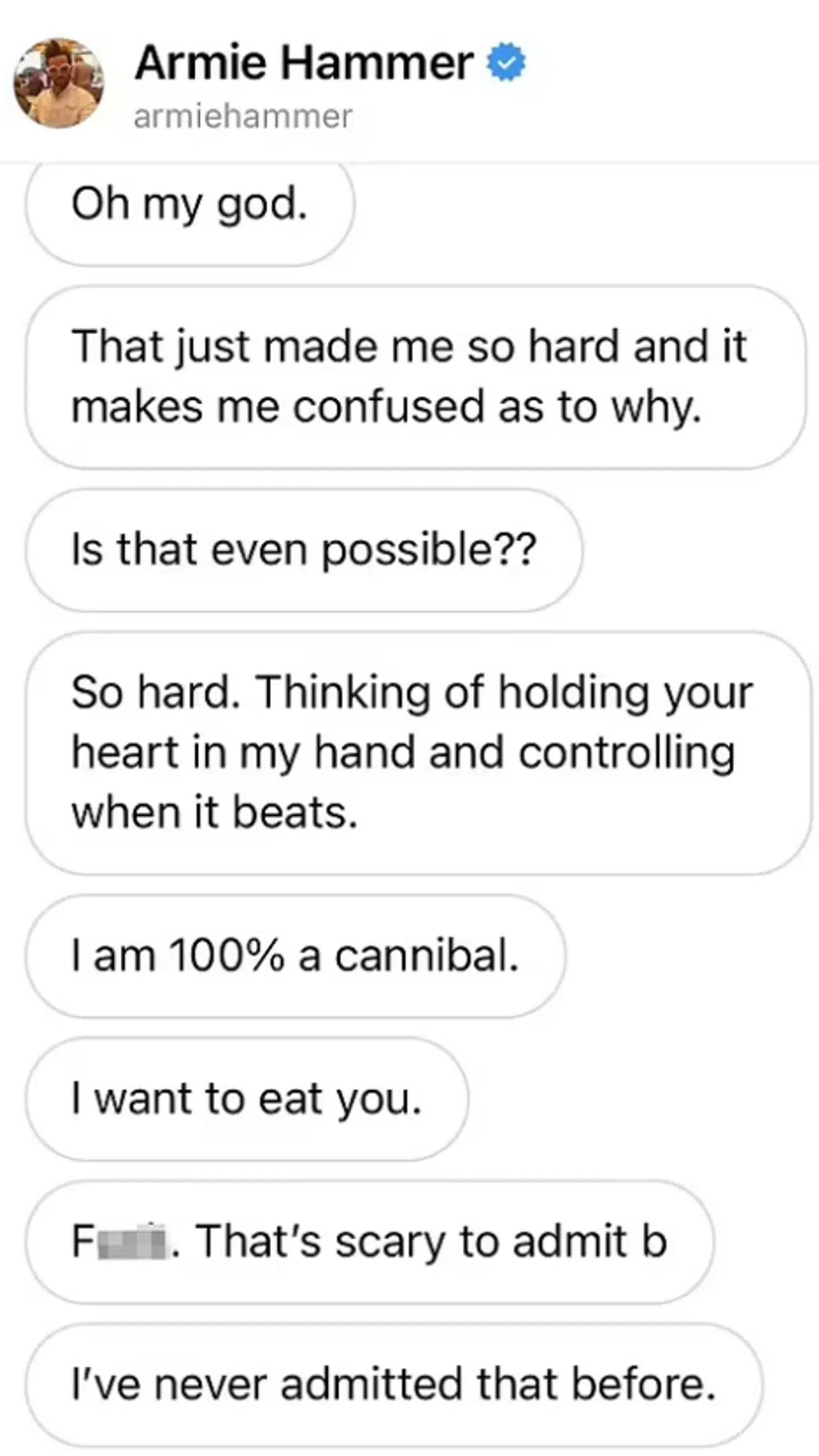 Et af de mange screenshot, som Effie Angelova offentliggjorde på Instagram. Instagram/Houseofeffie