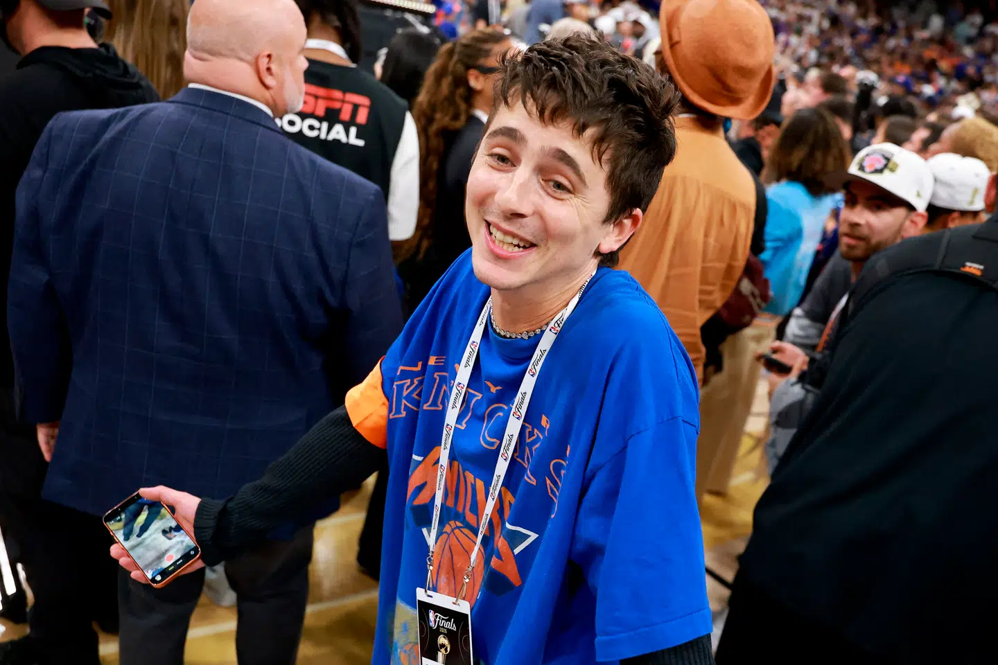 Timothée Chalamet er vokset op i New York og er stor fan af holdet New York Knicks fra byen.