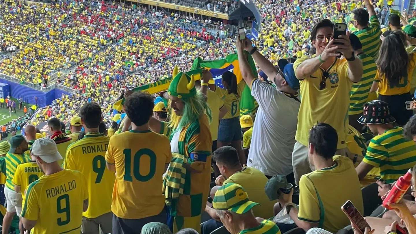 I New Jersey tørnede Brasilien sammen med Marokko.