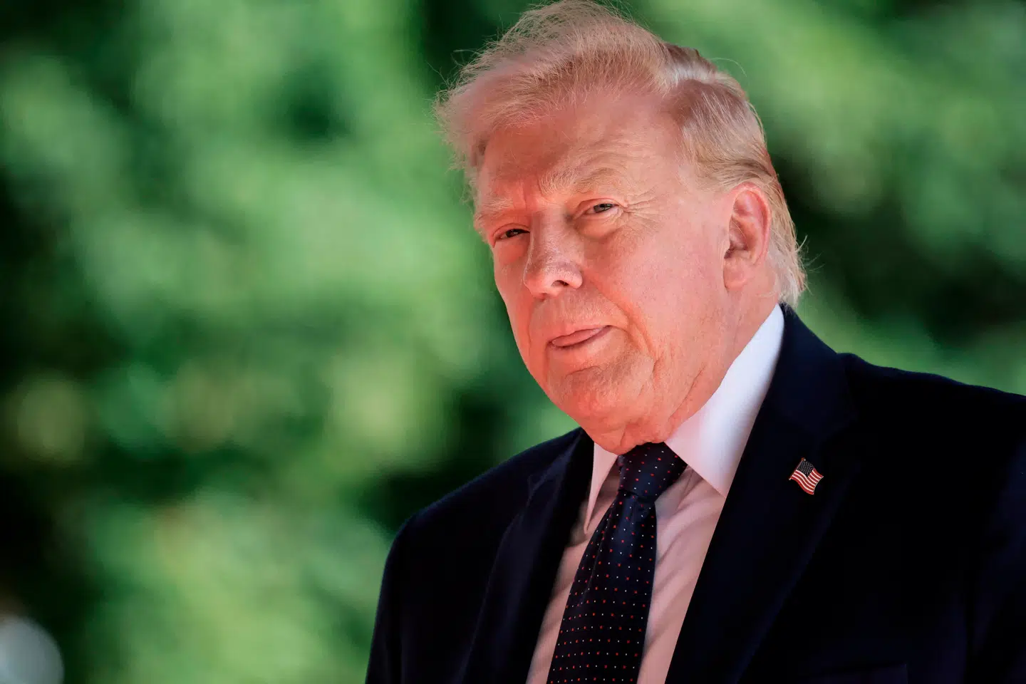 Donald Trump ses her ankomme til et G7-møde i Frankrig den 15. juni.