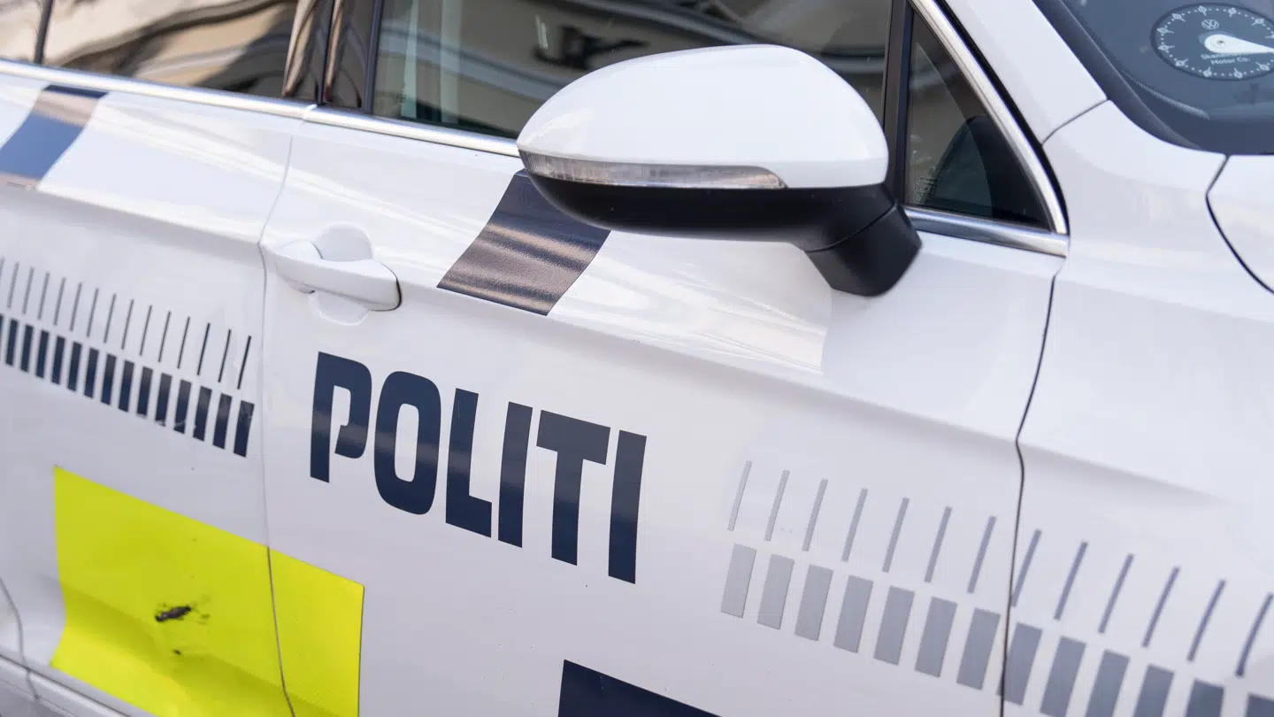 Arkivfoto af politibil.