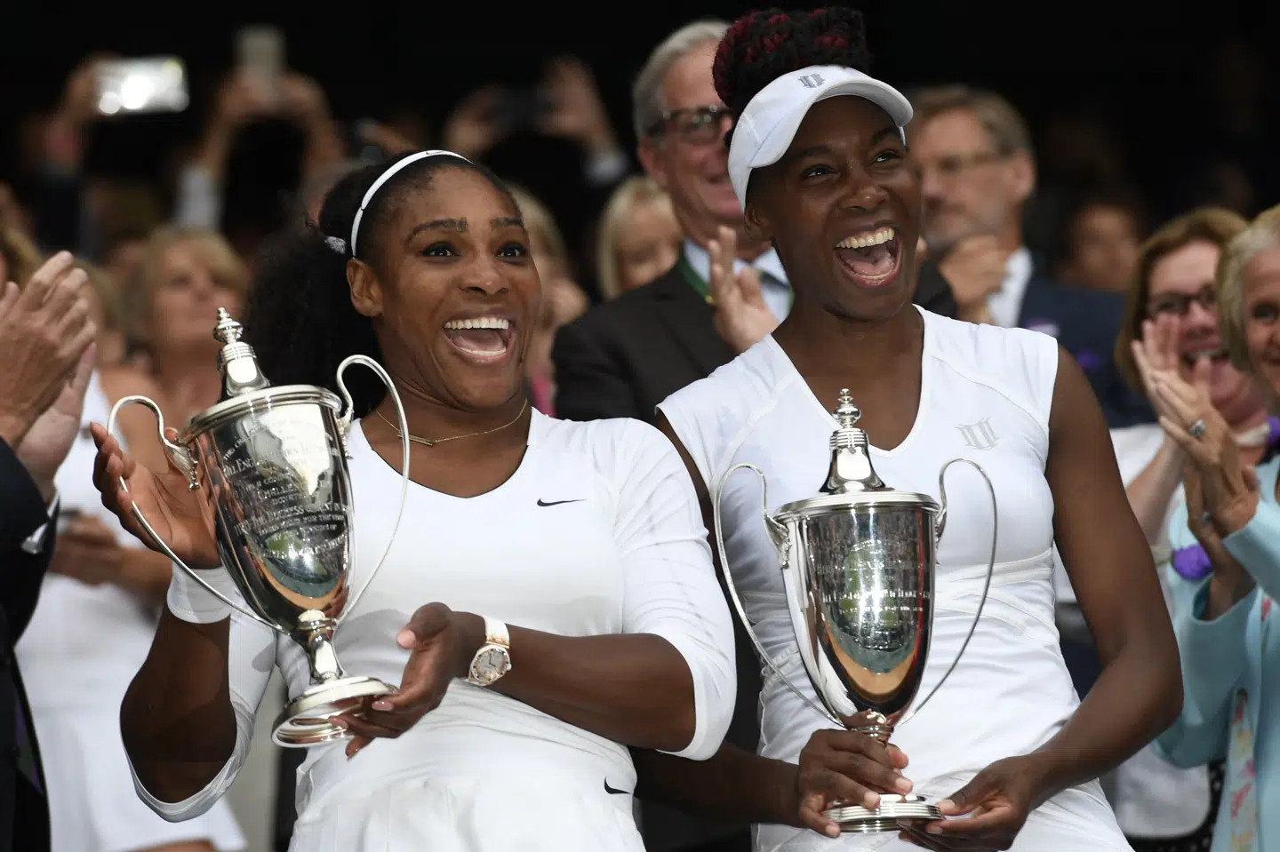 Serena og Venus Williams vandt senest Wimbledon sammen i 2016. (Arkivfoto).