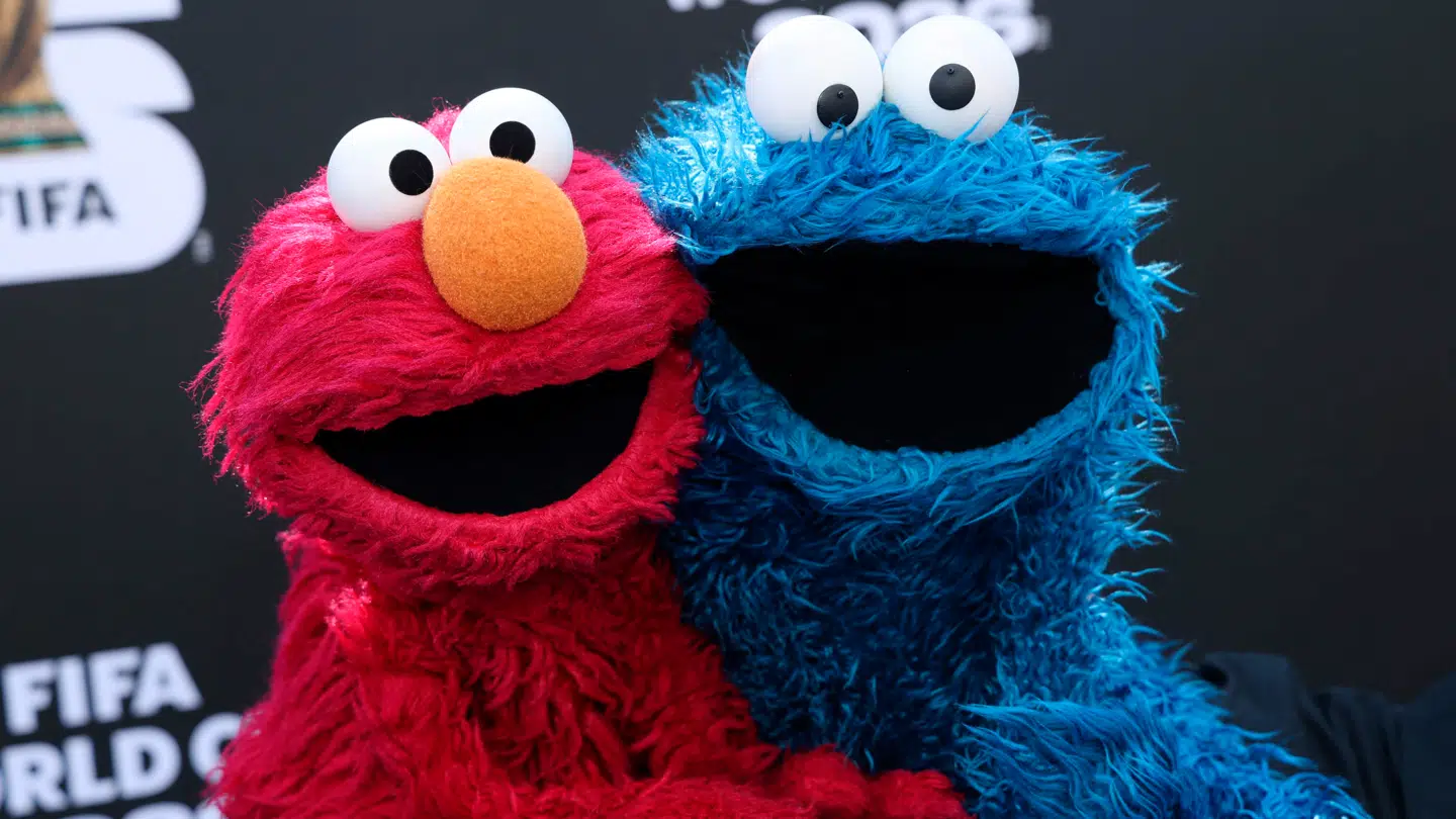 Elmo og Cookie Monster.